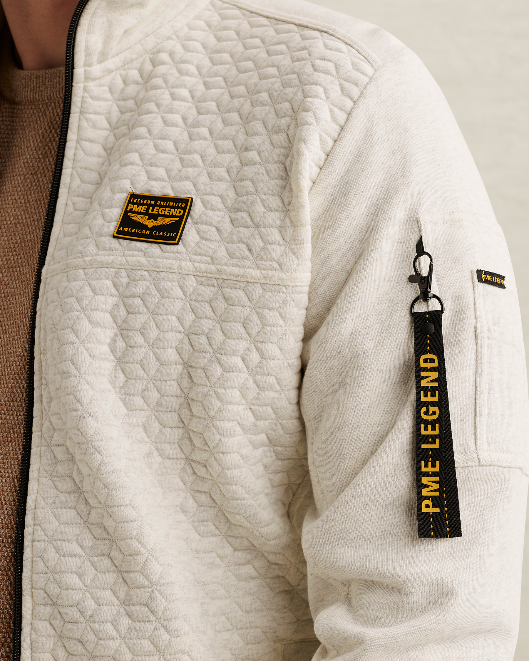 PME Legend Sweat jacket with textures and flight pocketx