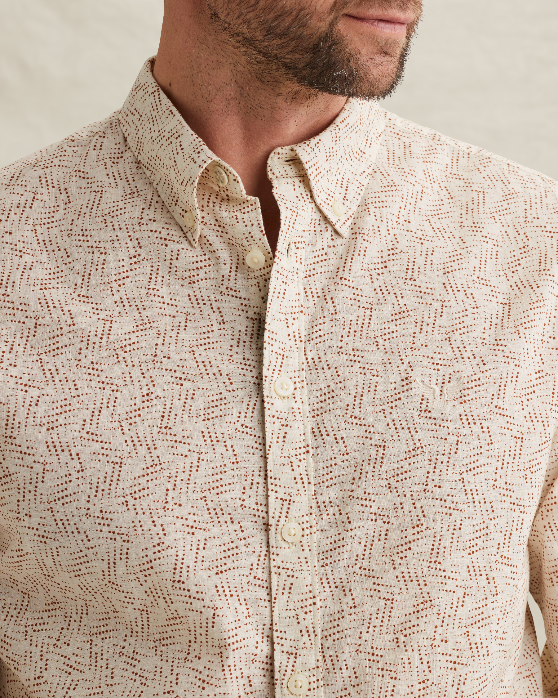 PME Legend Shirt with allover print and button-down collarx