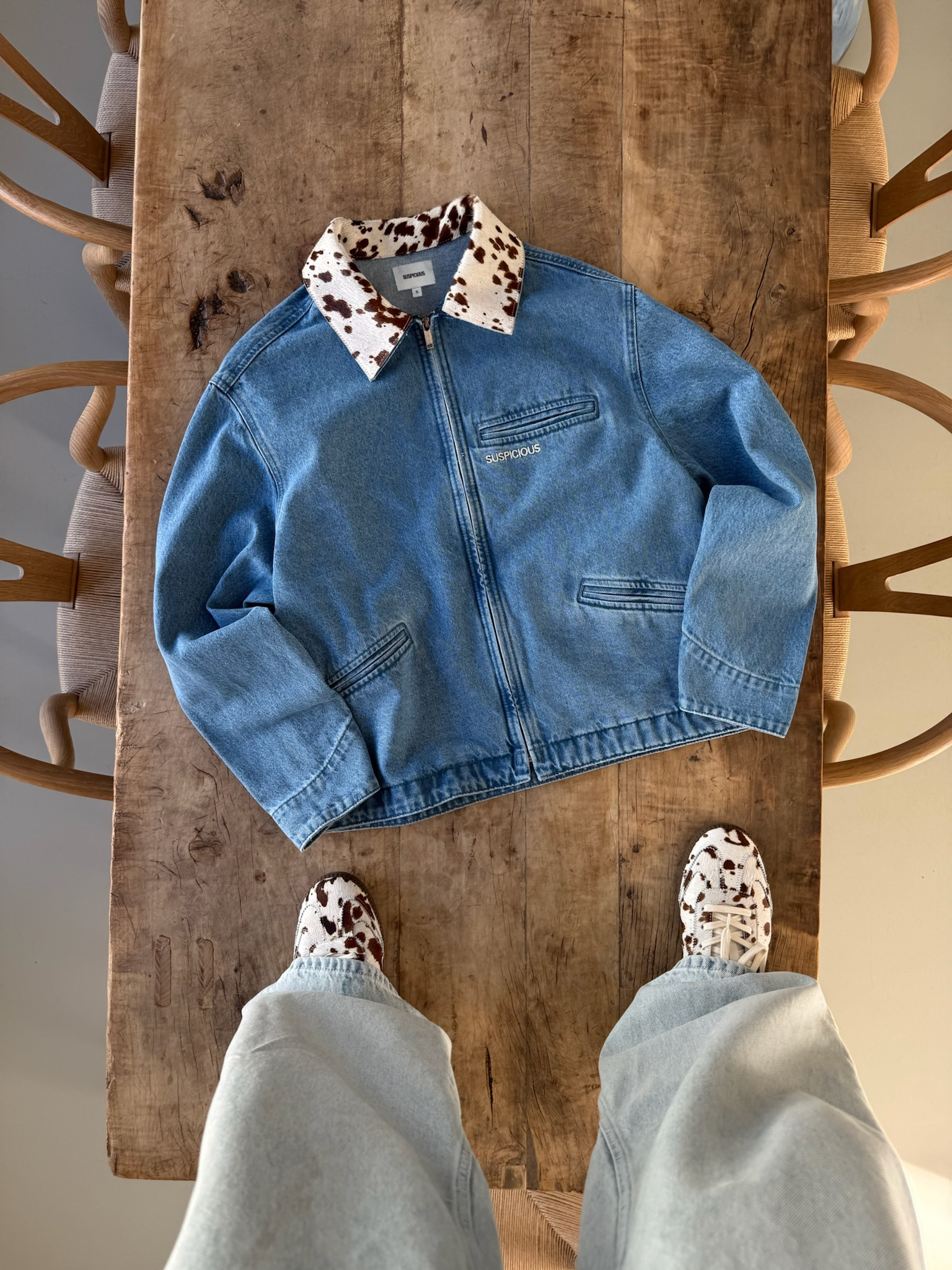 Suspicious Antwerp Bella Denim Zip-Up Jacket - Mediterranean Blue