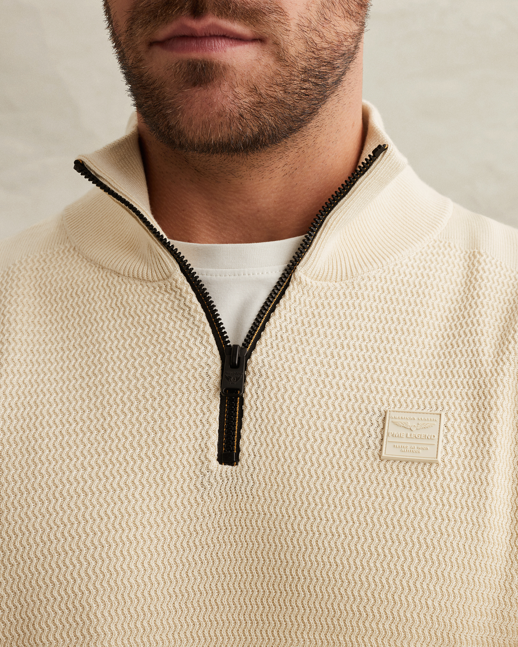 PME Legend Pullover in cotton/modal with half-zipx