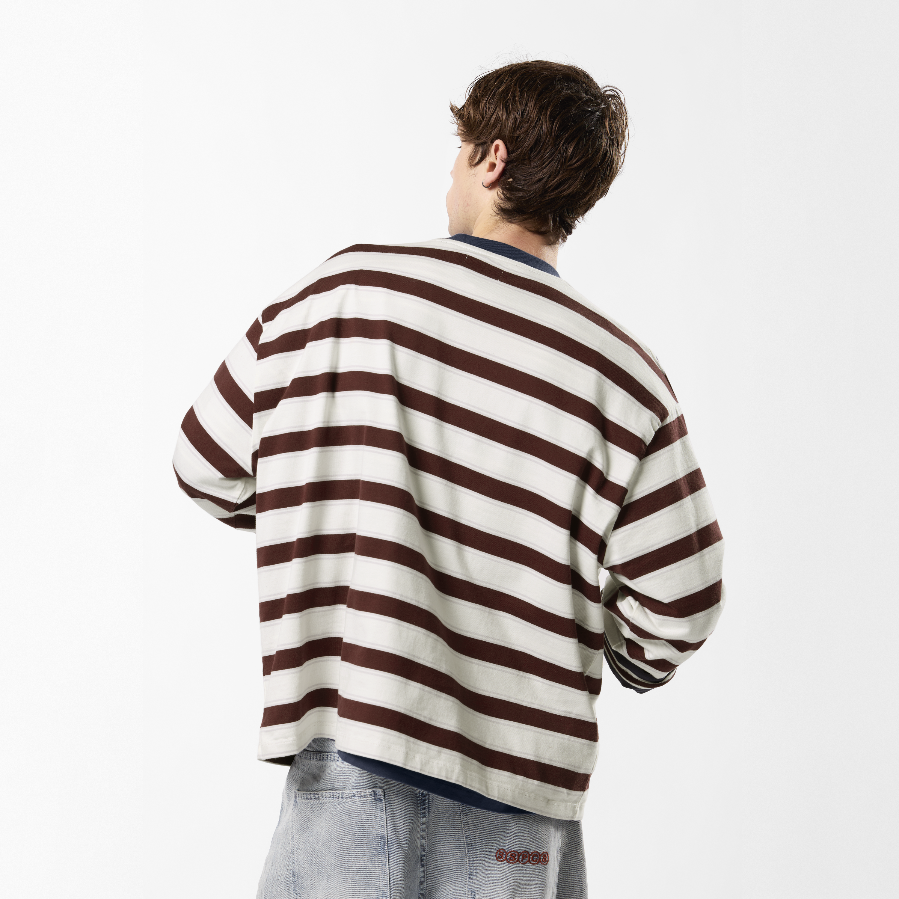 Suspicious Antwerp Winter1 / Striped Longsleeve - Natural & Red