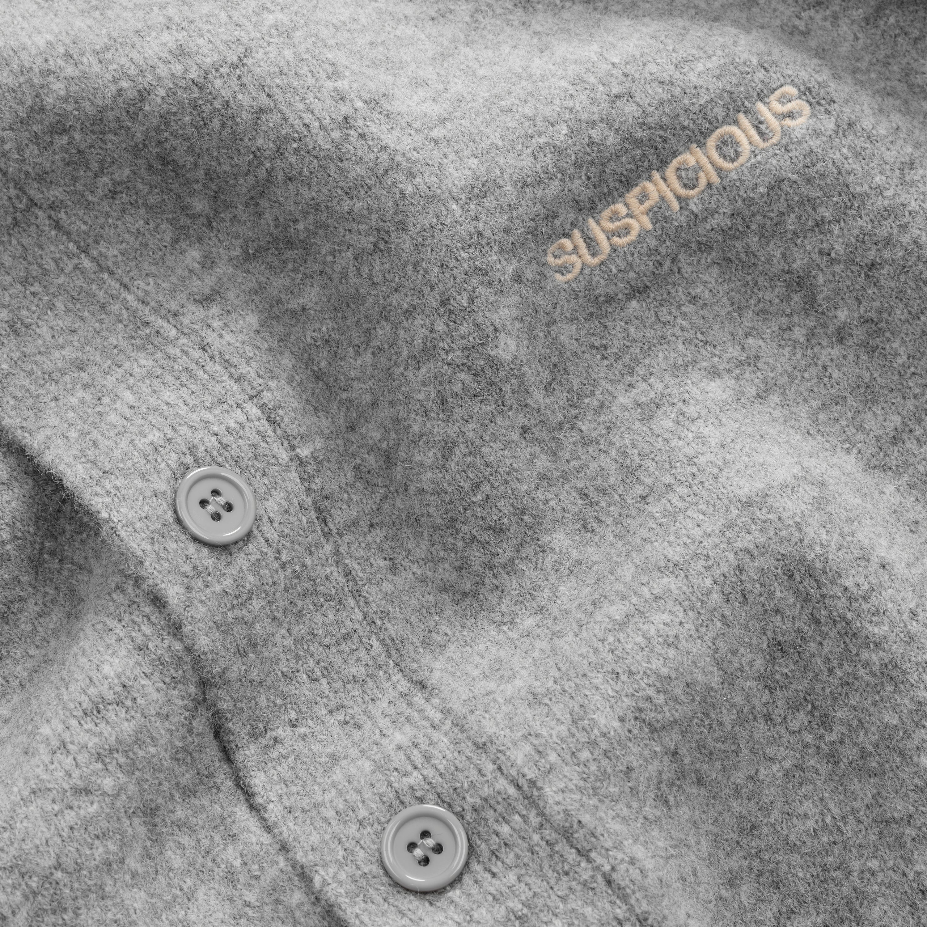Suspicious Antwerp Winter 5 / Essentials Knitted Cardigan - Neutral Heather