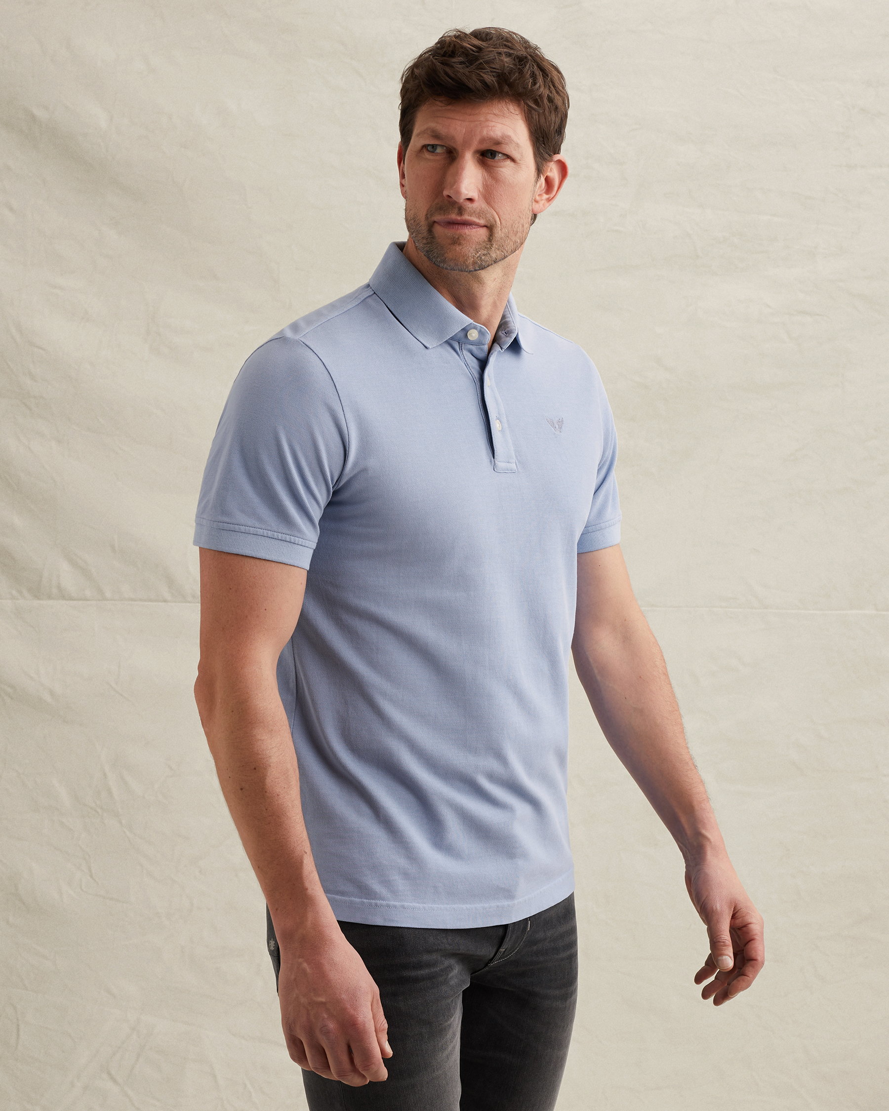 PME Legend Polo shirt with garment-dye wash in piquéx