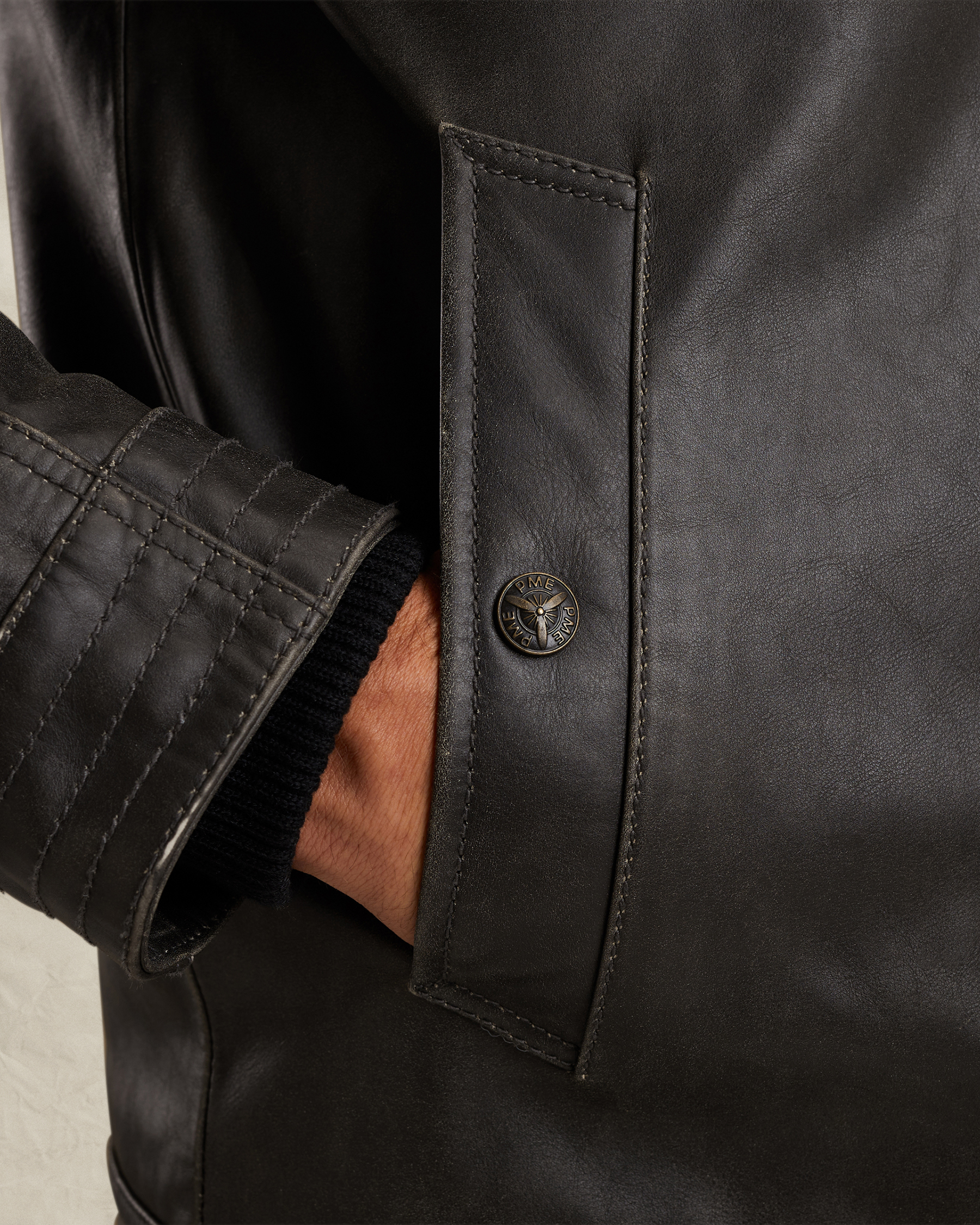 PME Legend Auckland Fur leather jacketx