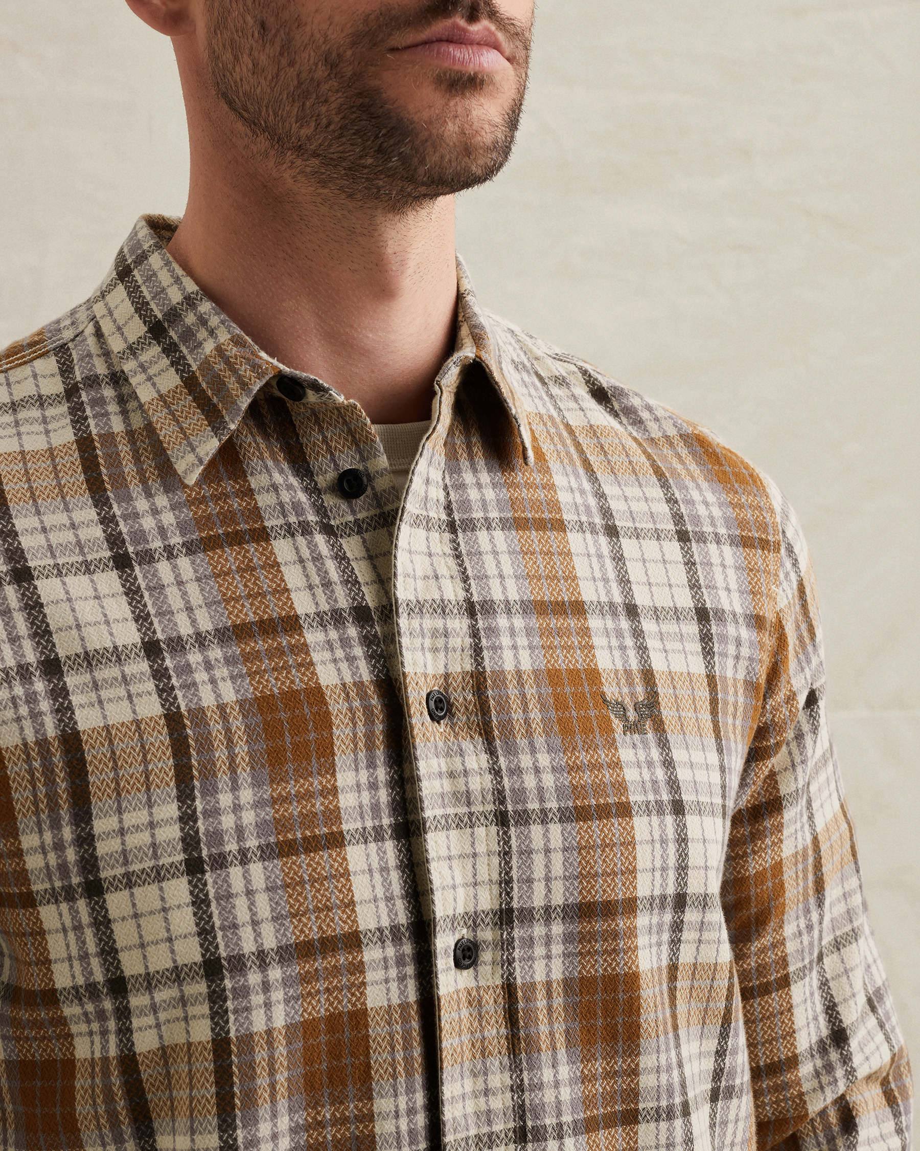 PME Legend Shirt with allover check patternx