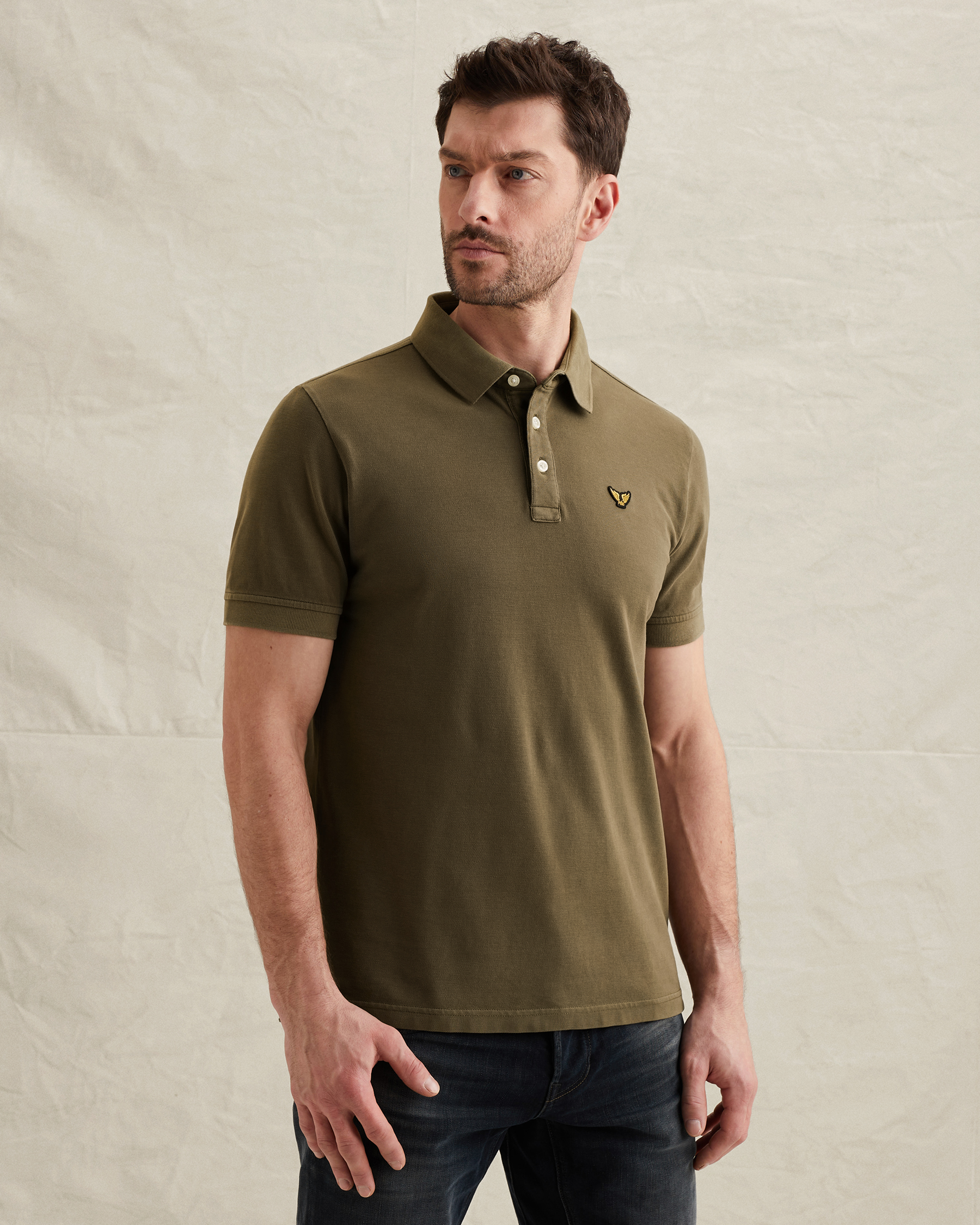 PME Legend Polo shirt with garment-dye washx
