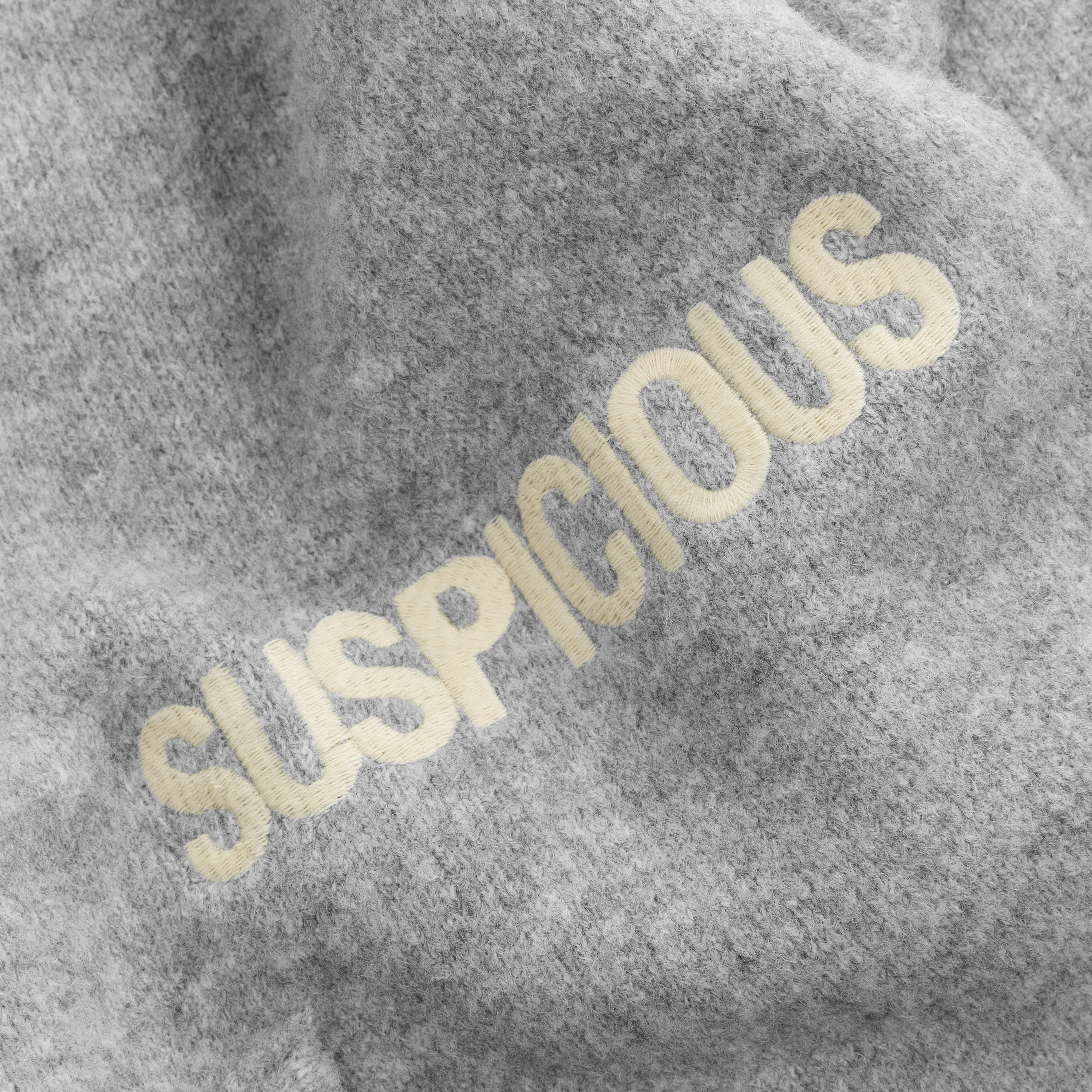 Suspicious Antwerp Winter1 / Core Knitted Zipped Hoodie - Heather Grey