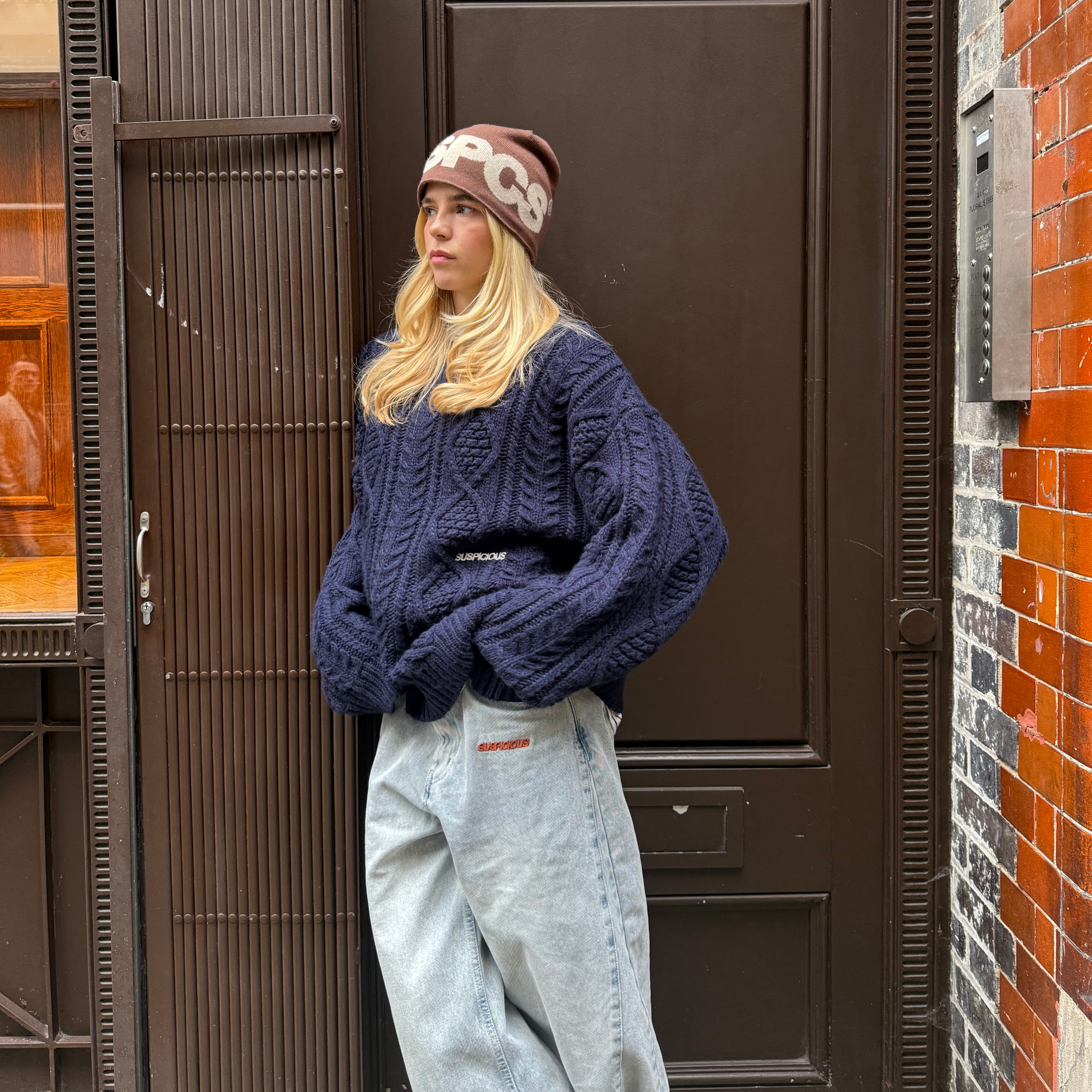 Suspicious Antwerp Winter2 / Essentials Big Knit - Navy