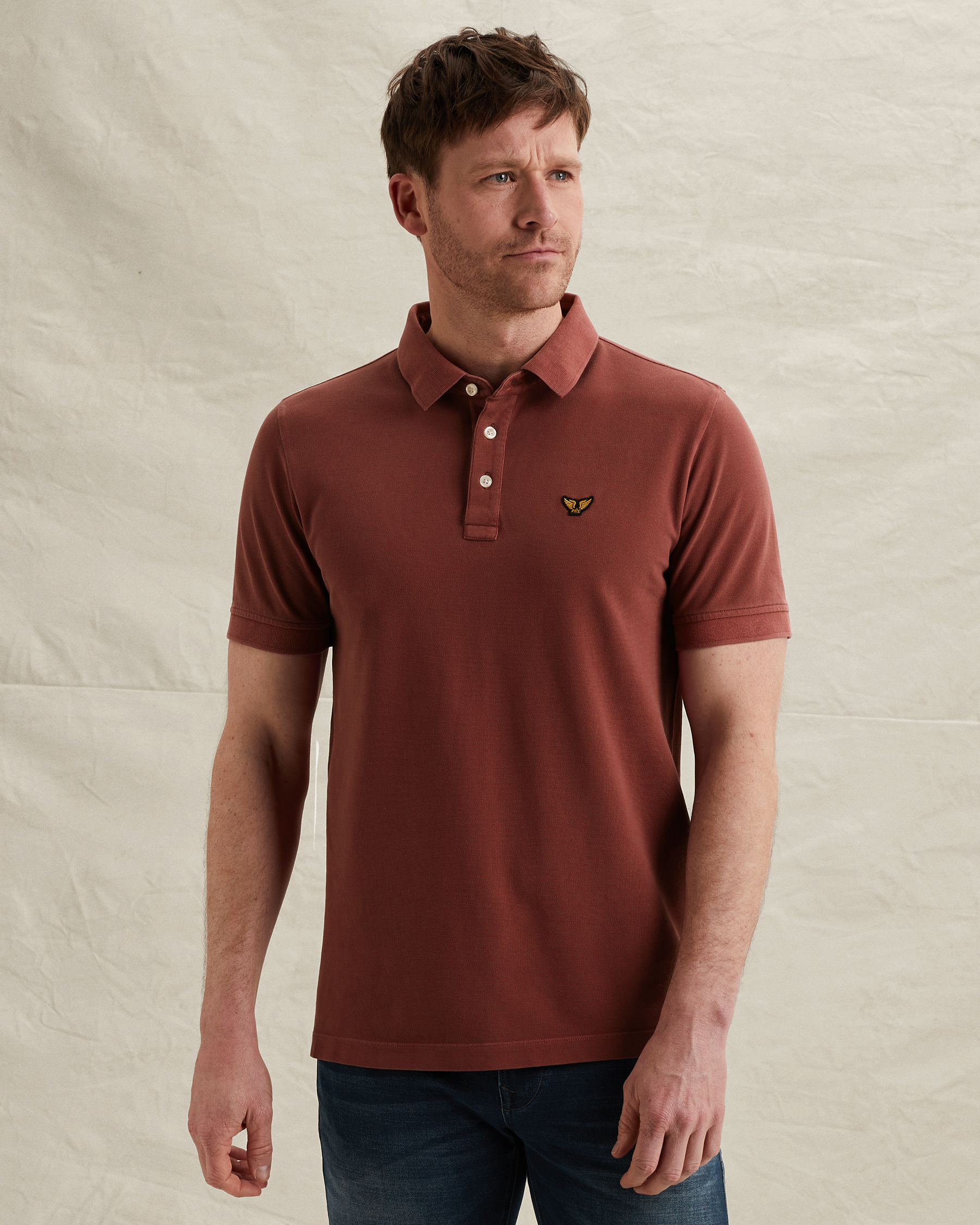 PME Legend Polo shirt with garment-dye washx