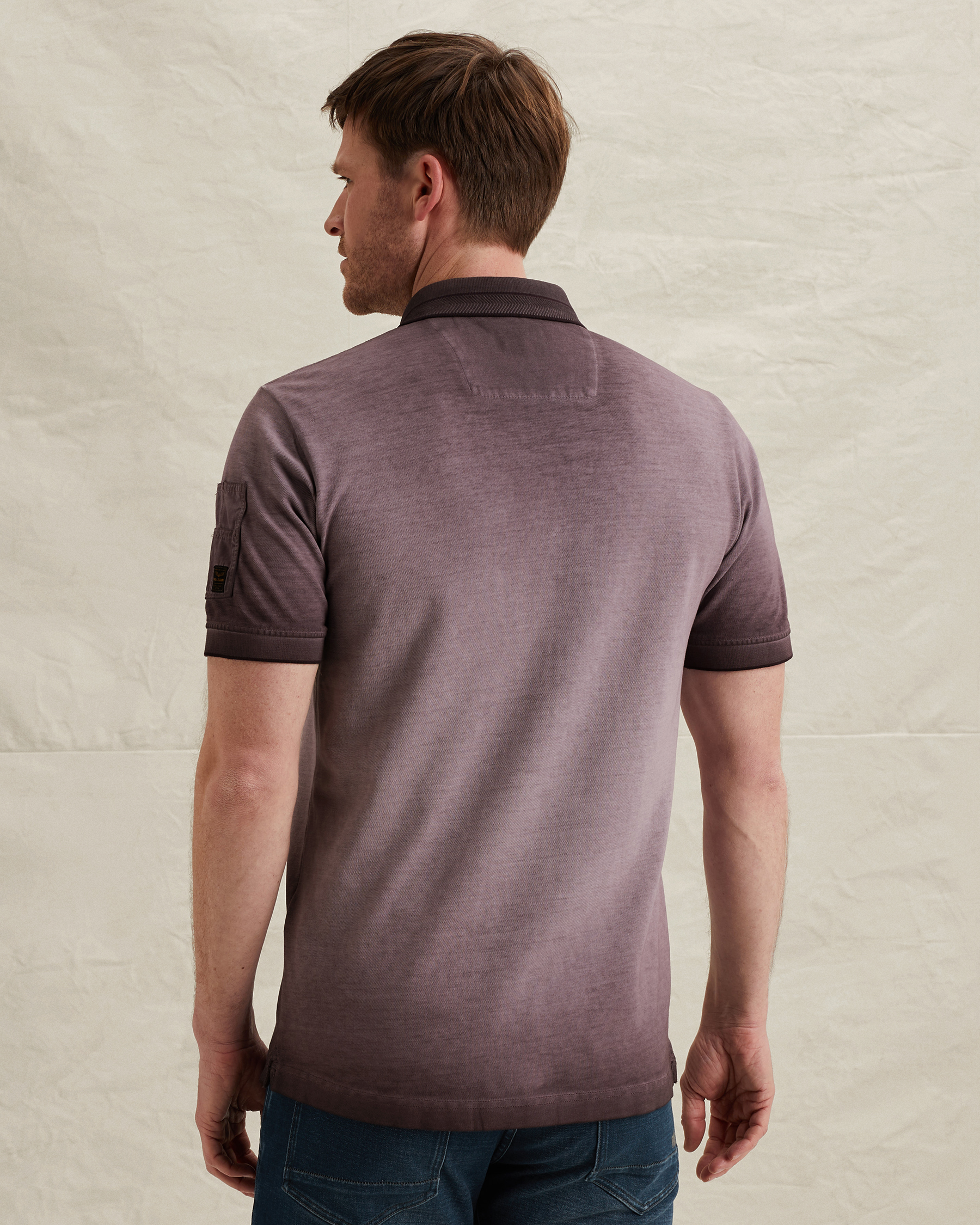 PME Legend Polo shirt with cold-dye wash and flight pocketx
