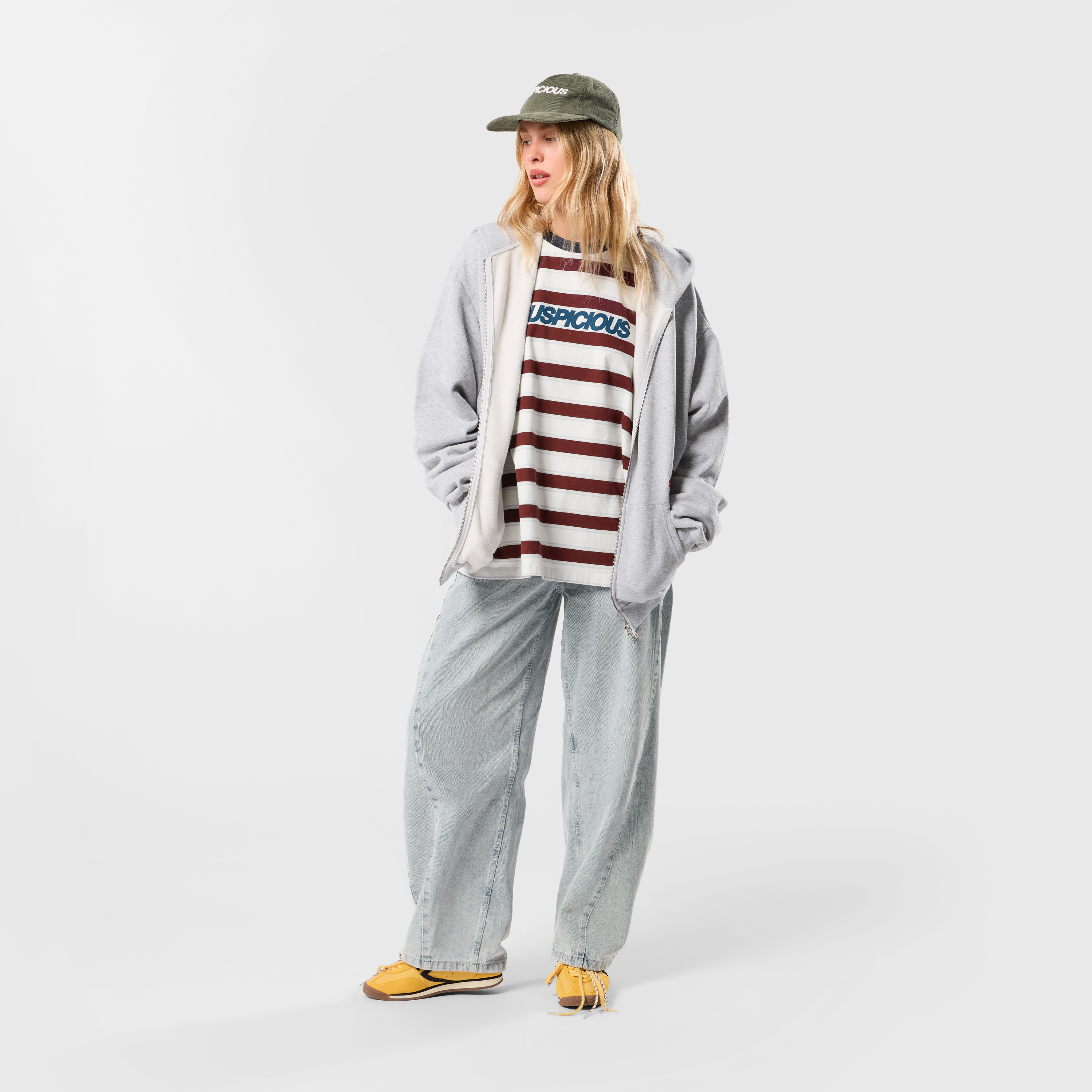 Suspicious Antwerp Winter1 / Striped Longsleeve - Natural & Red