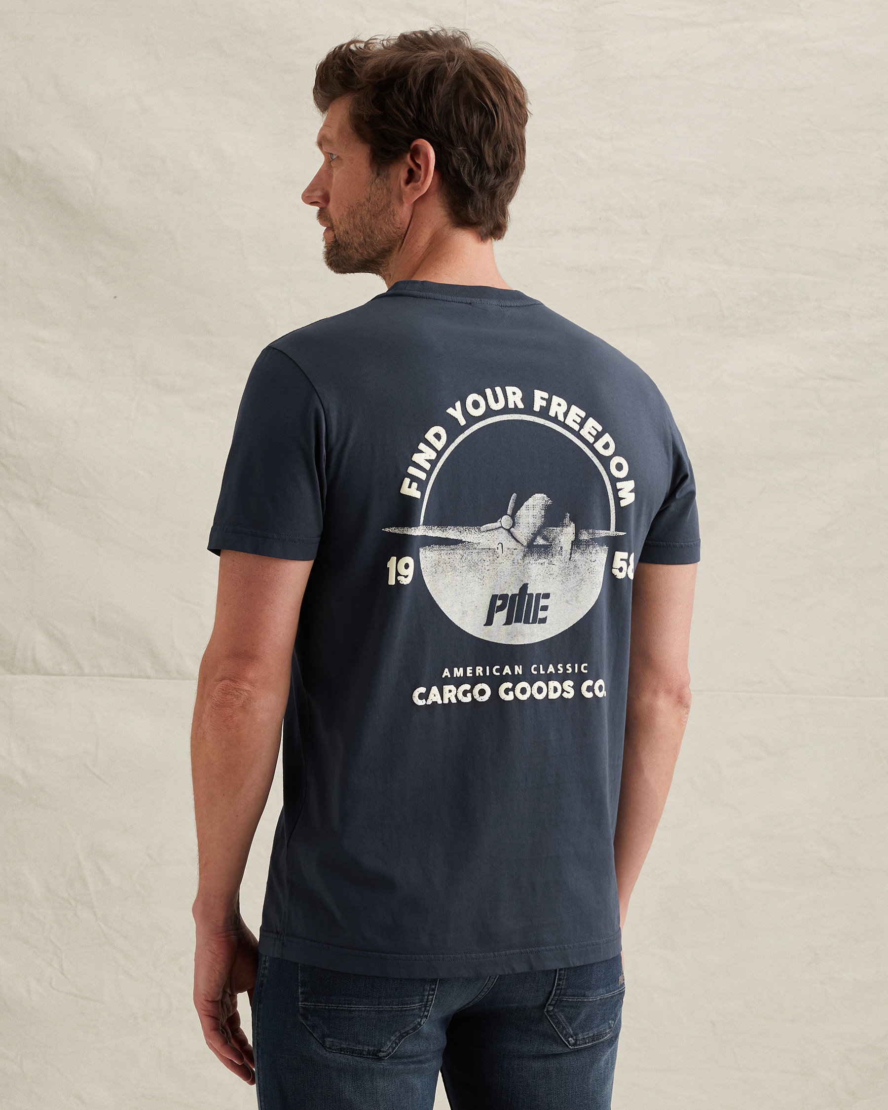 PME Legend T-shirt with a garment-dye wash and artworkx