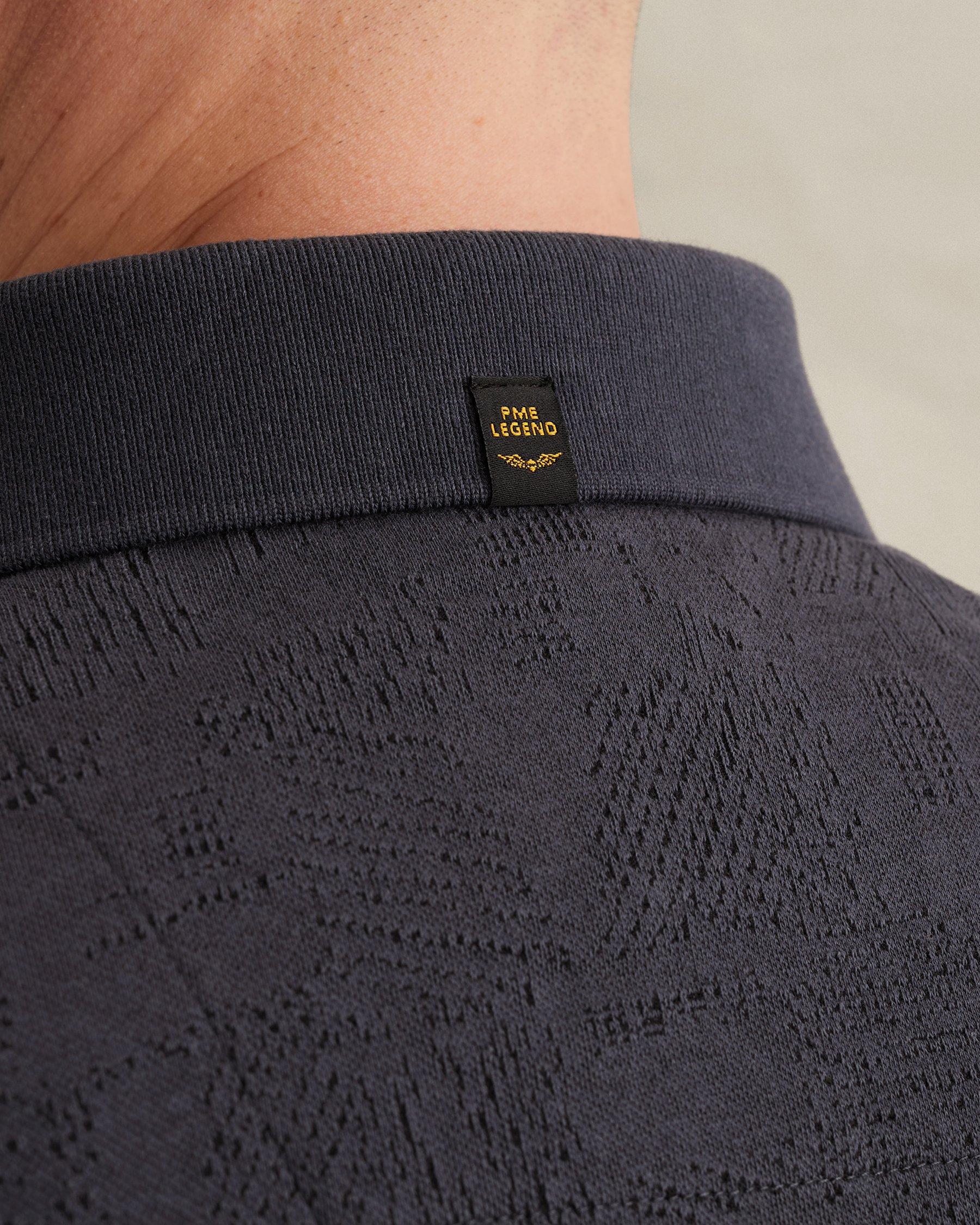 PME Legend Polo shirt with allover jacquard patternx