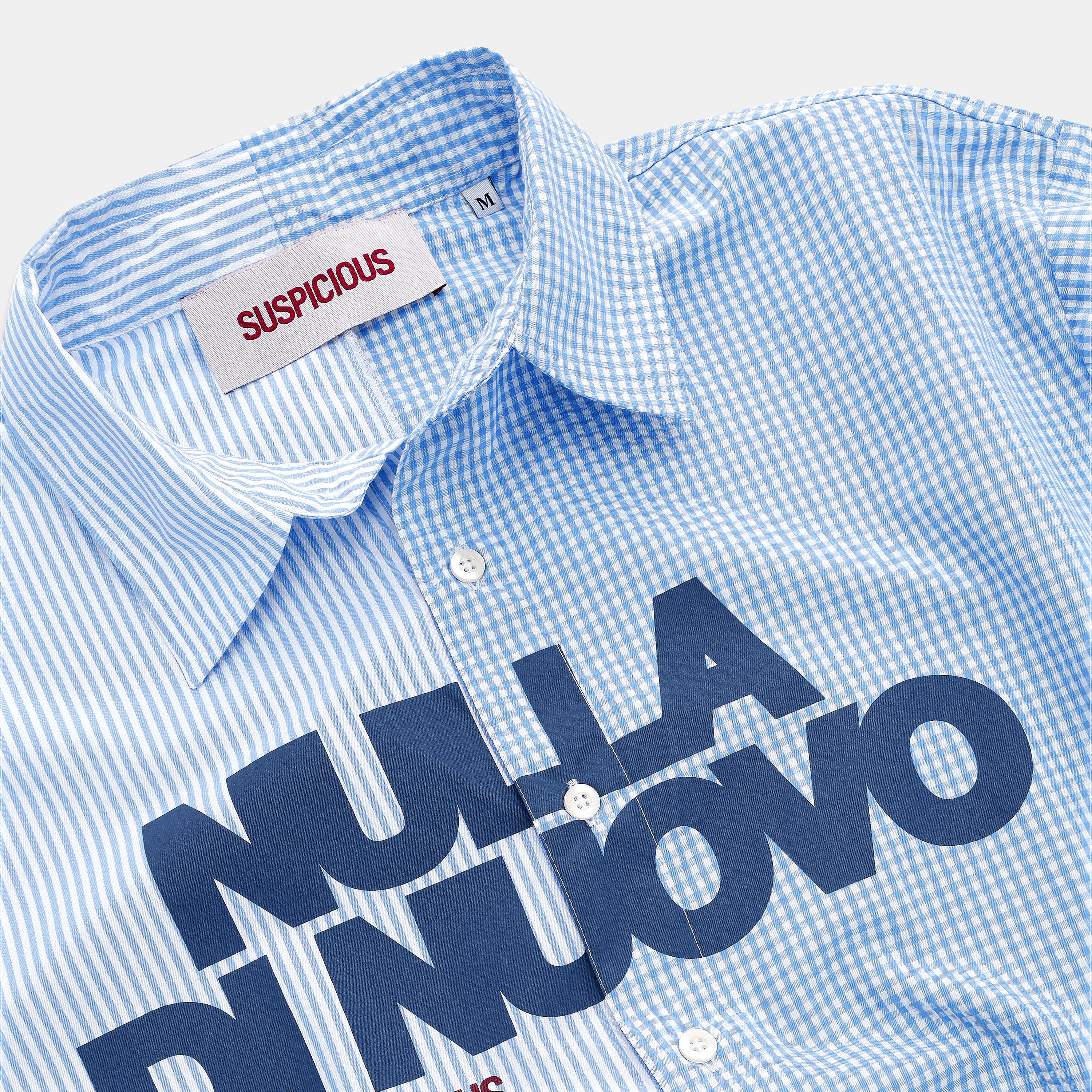 Suspicious Antwerp Buongiorno / Nulla Di Nuovo Dual Longsleeve Shirt - Blue