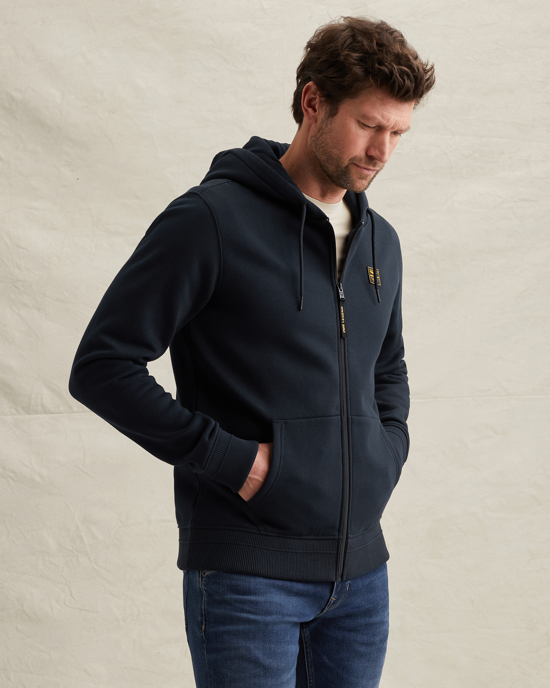 PME Legend Sweat jacket with hood and zipper closurex