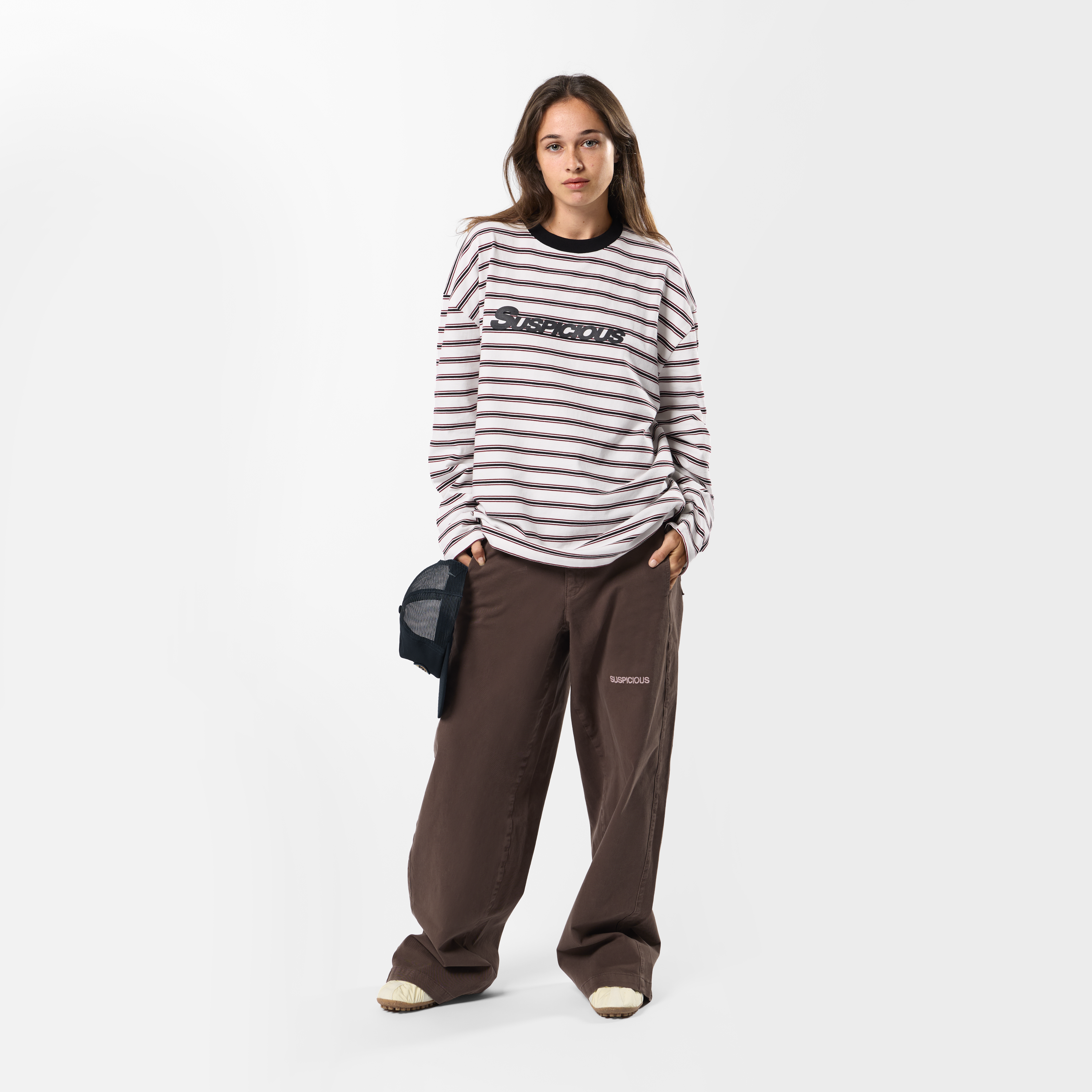 Suspicious Antwerp Winter3 / Flow Striped Longsleeve - Black & White