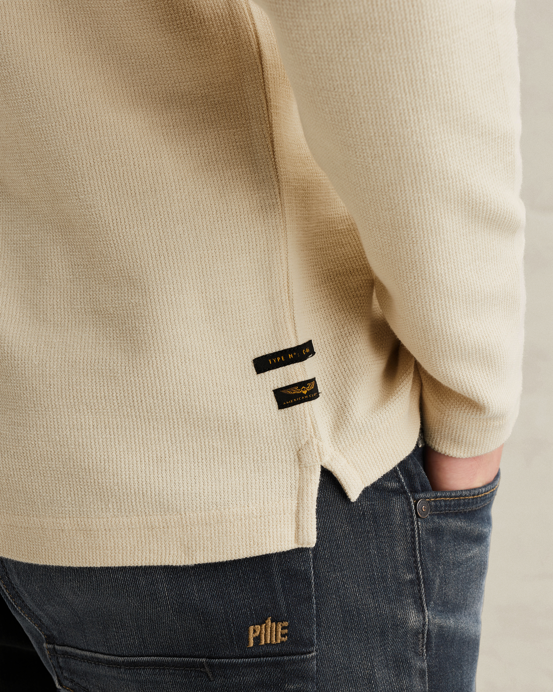 PME Legend Henley T-shirt with long sleevesx
