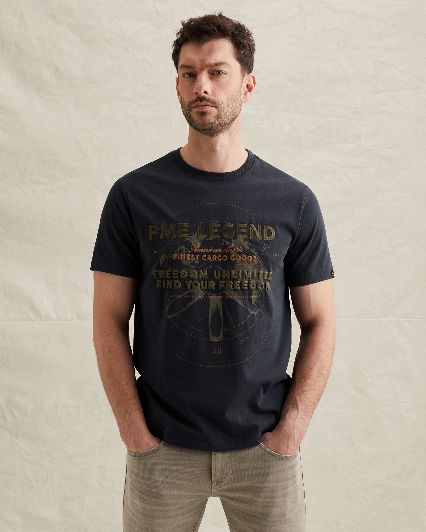 PME Legend T-shirt in cotton jersey with artworkx