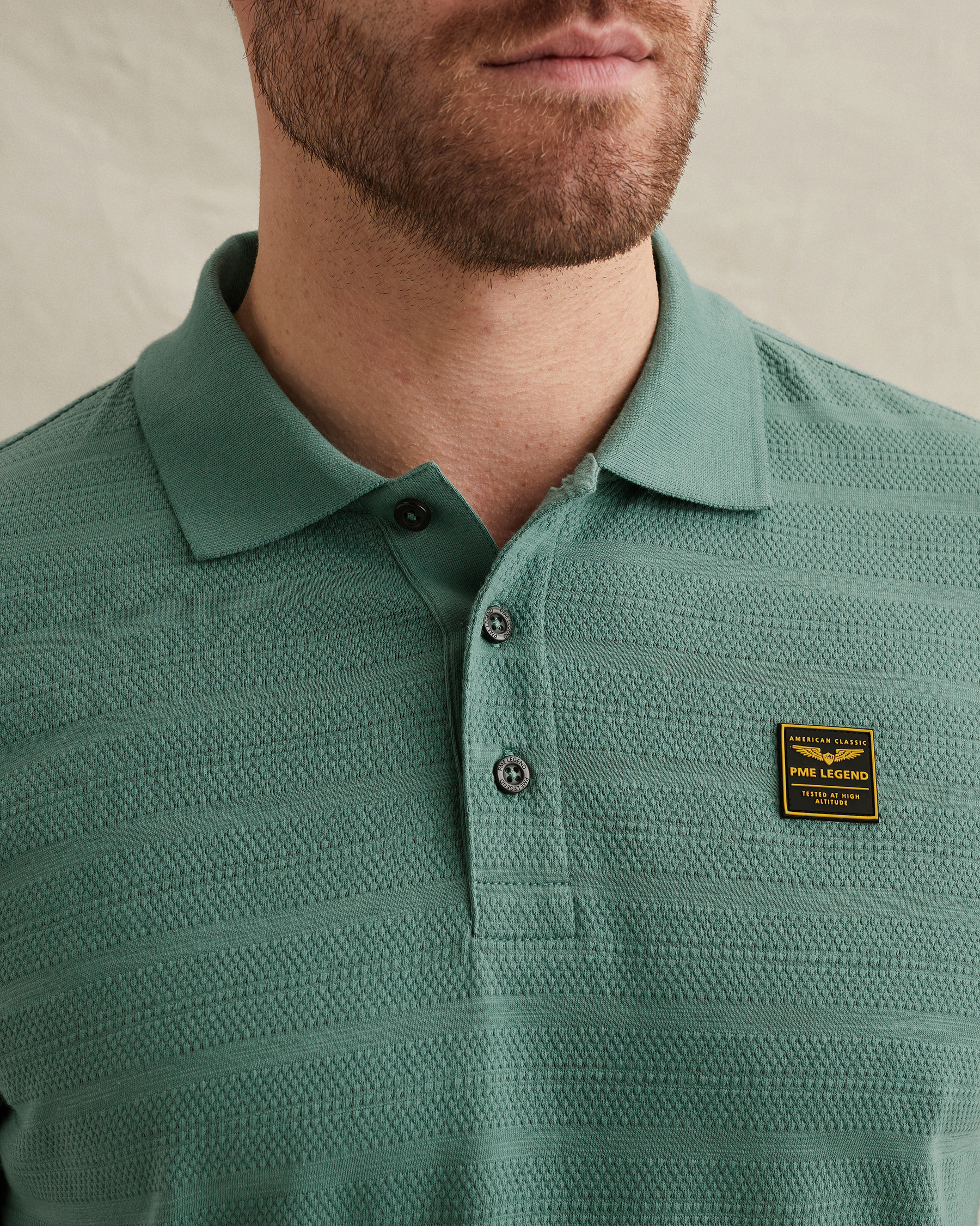 PME Legend Polo shirt in jersey with stripe patternx