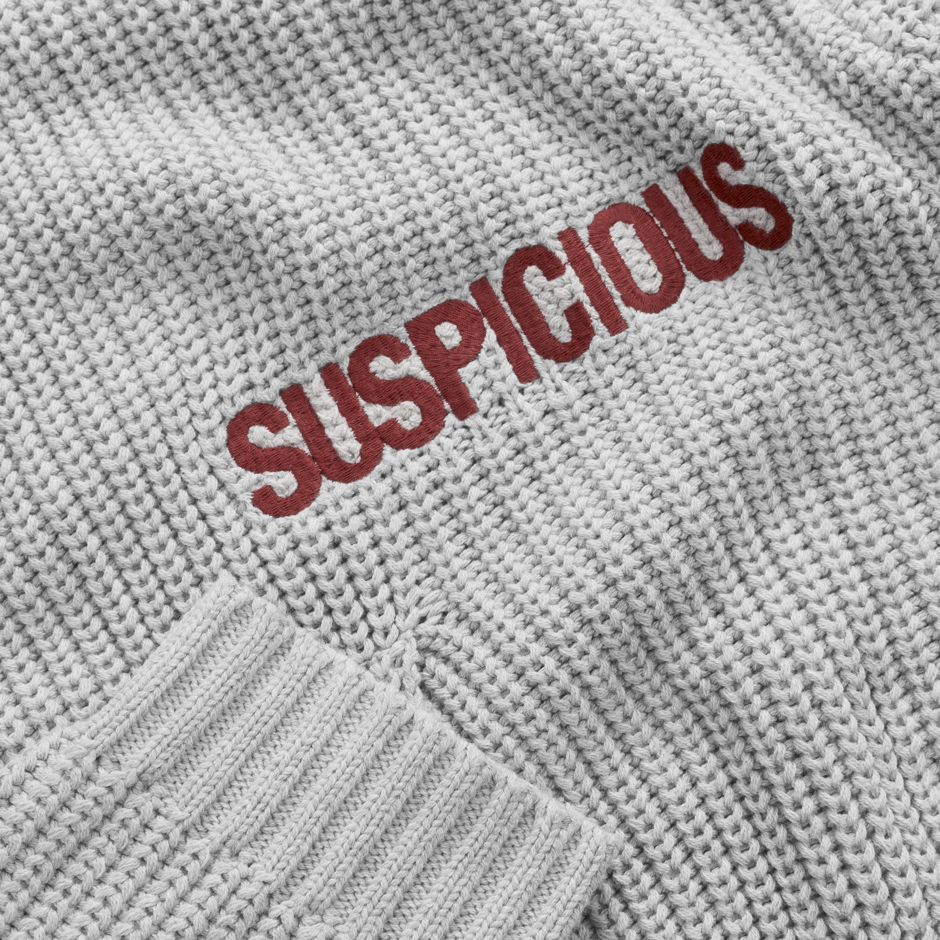 Suspicious Antwerp Fall / Core Knitted Hoodie - Neutral Heather