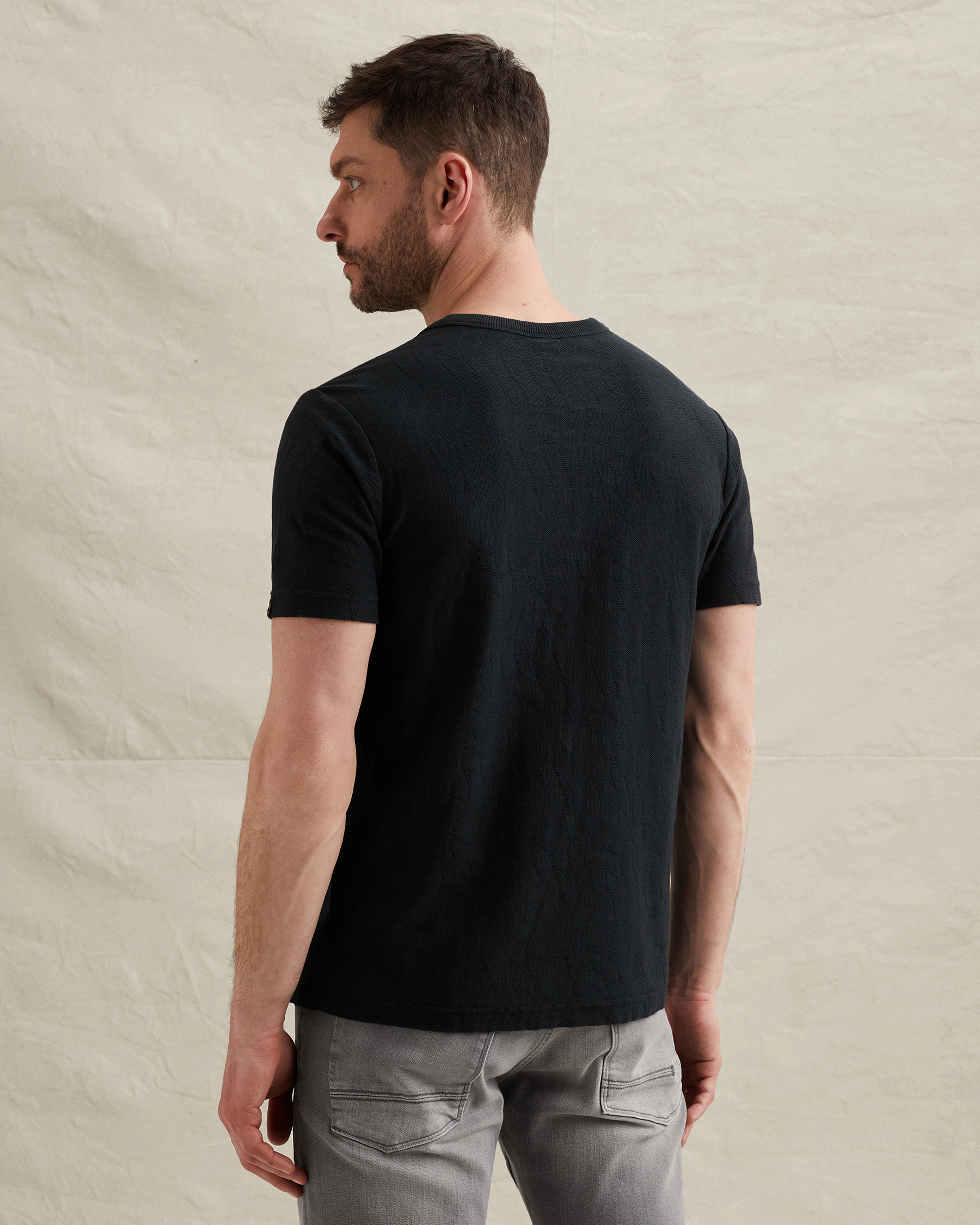 PME Legend T-shirt in jersey with allover jacquard patternx