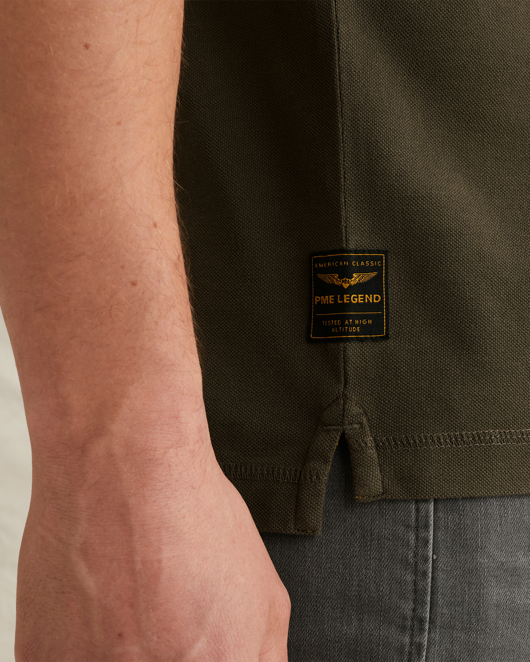 PME Legend Polo shirt with badges and ribbed collarx