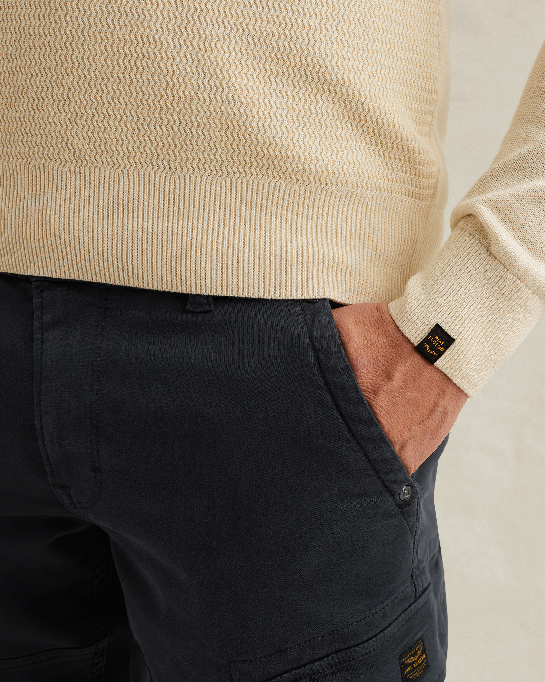 PME Legend Pullover in cotton/modal with half-zipx