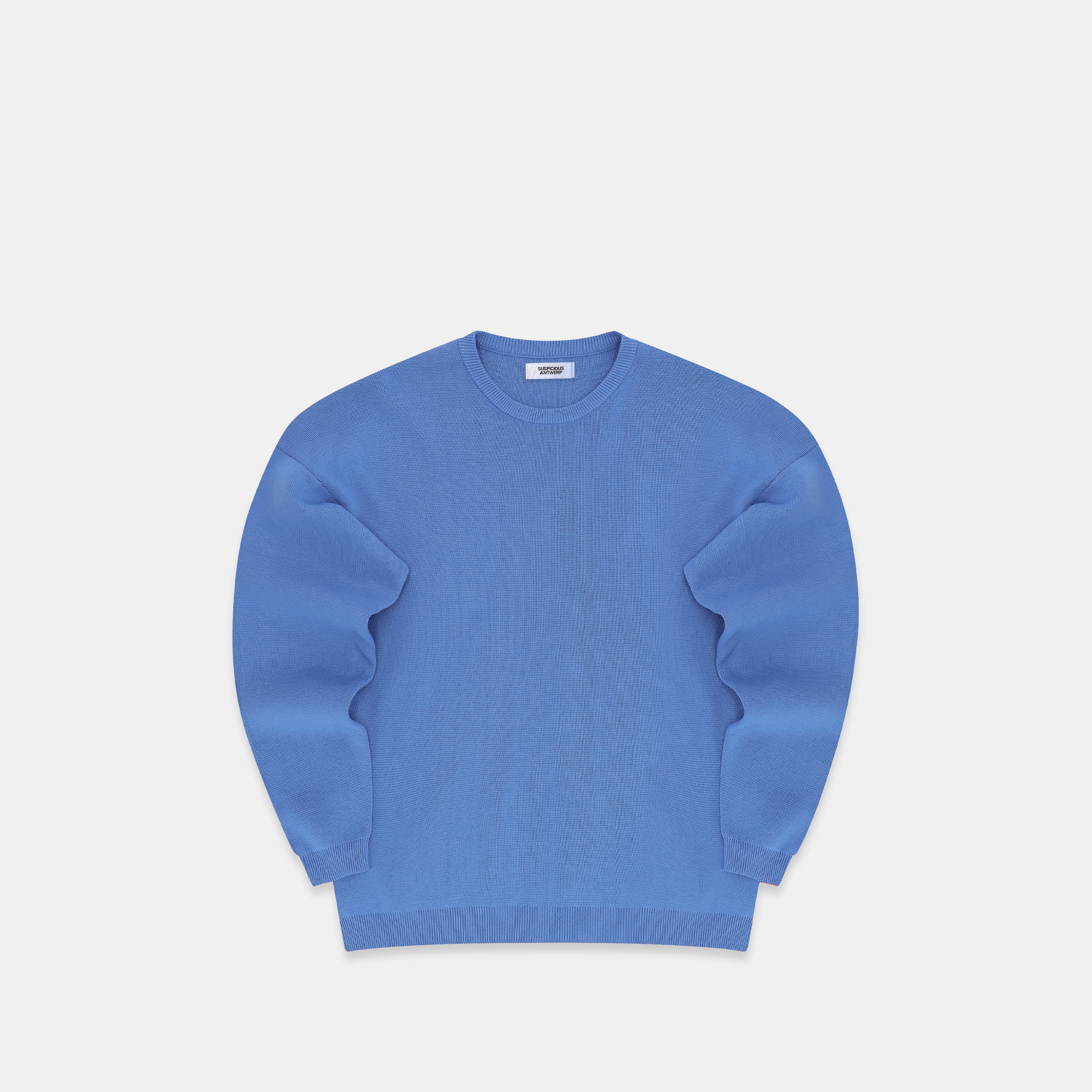 Suspicious Antwerp The Suspicious Cotton Knitted Crewneck - Coral Blue