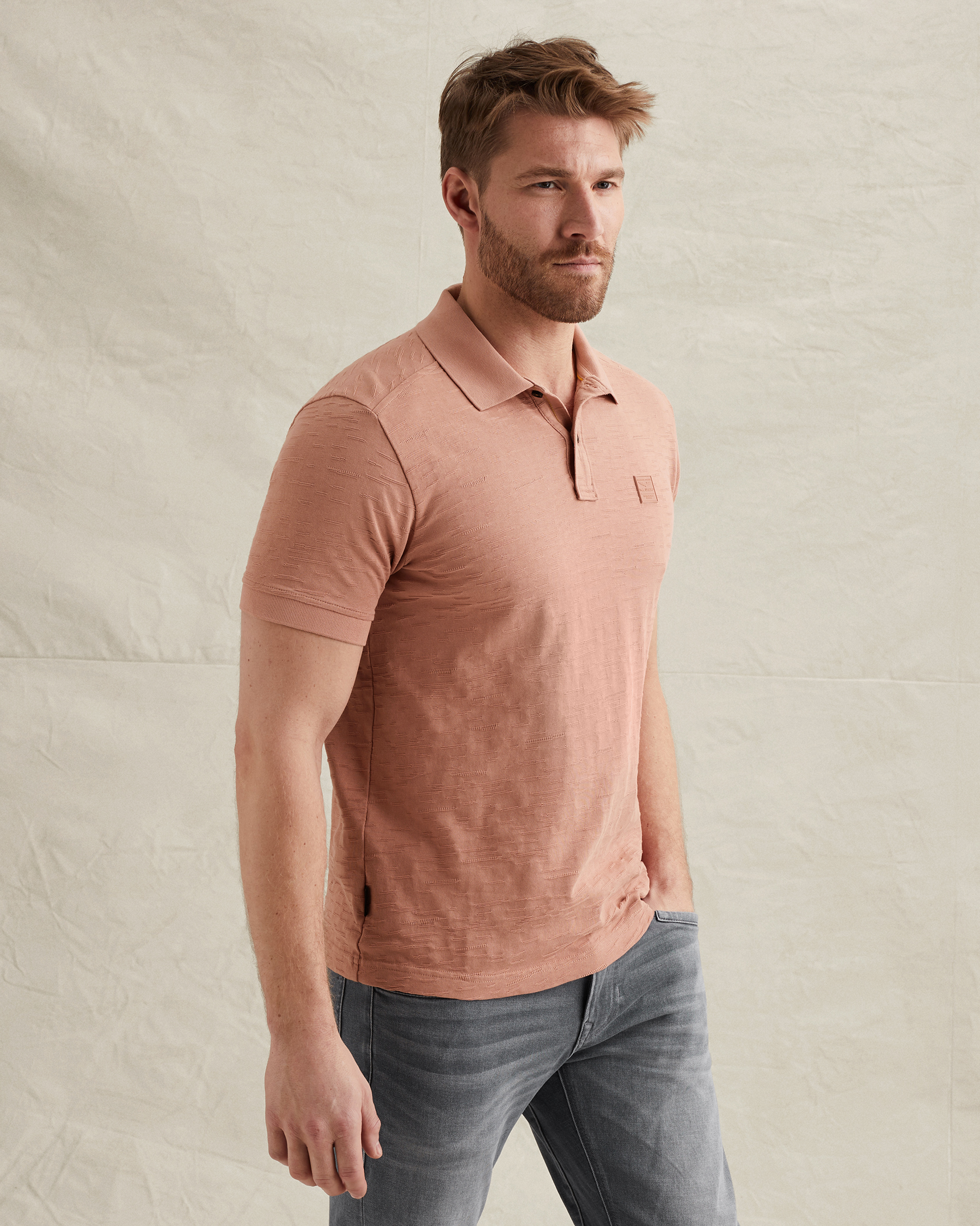 PME Legend Polo shirt in jersey with jacquard patternx