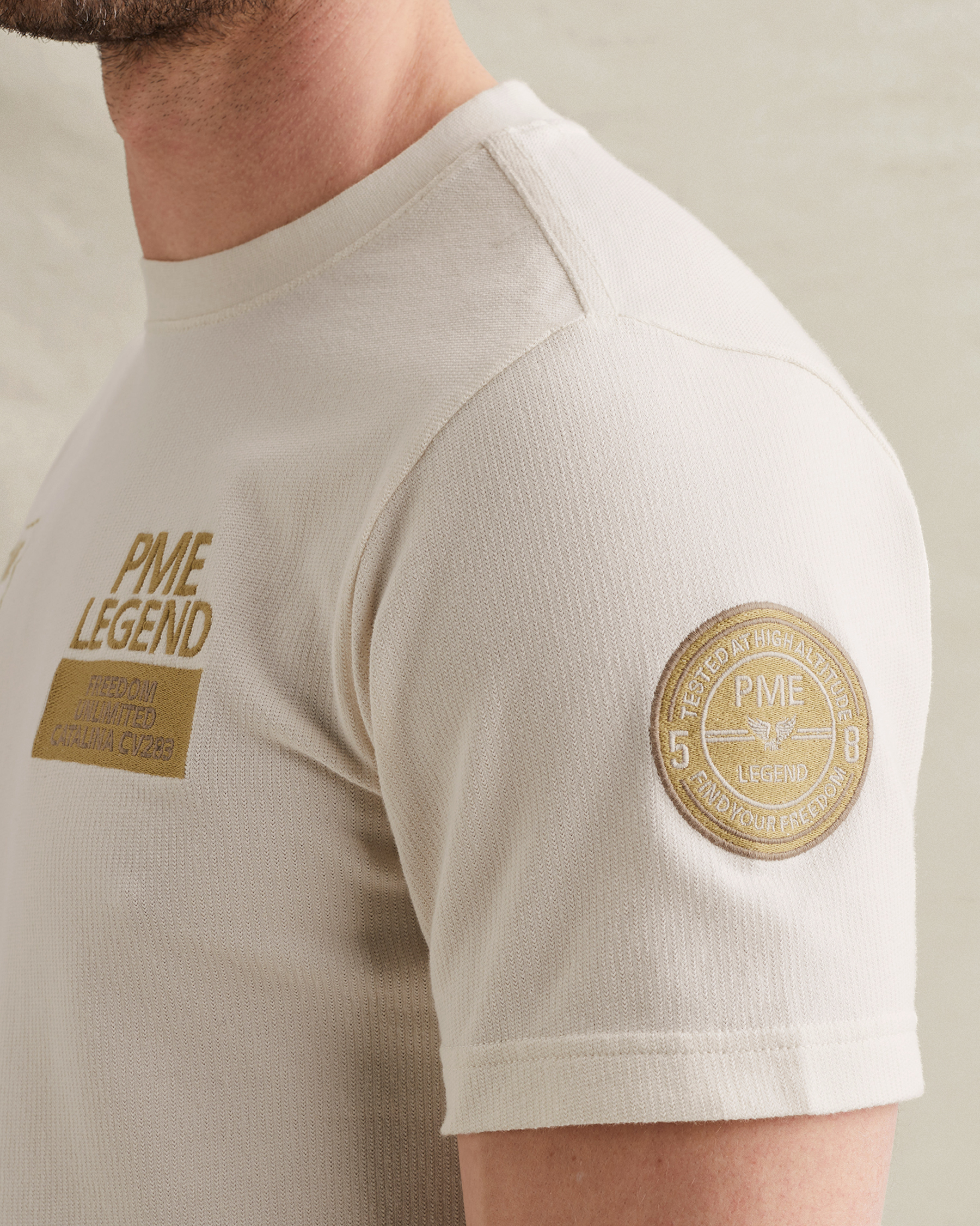 PME Legend T-shirt in jersey with multiple badgesx