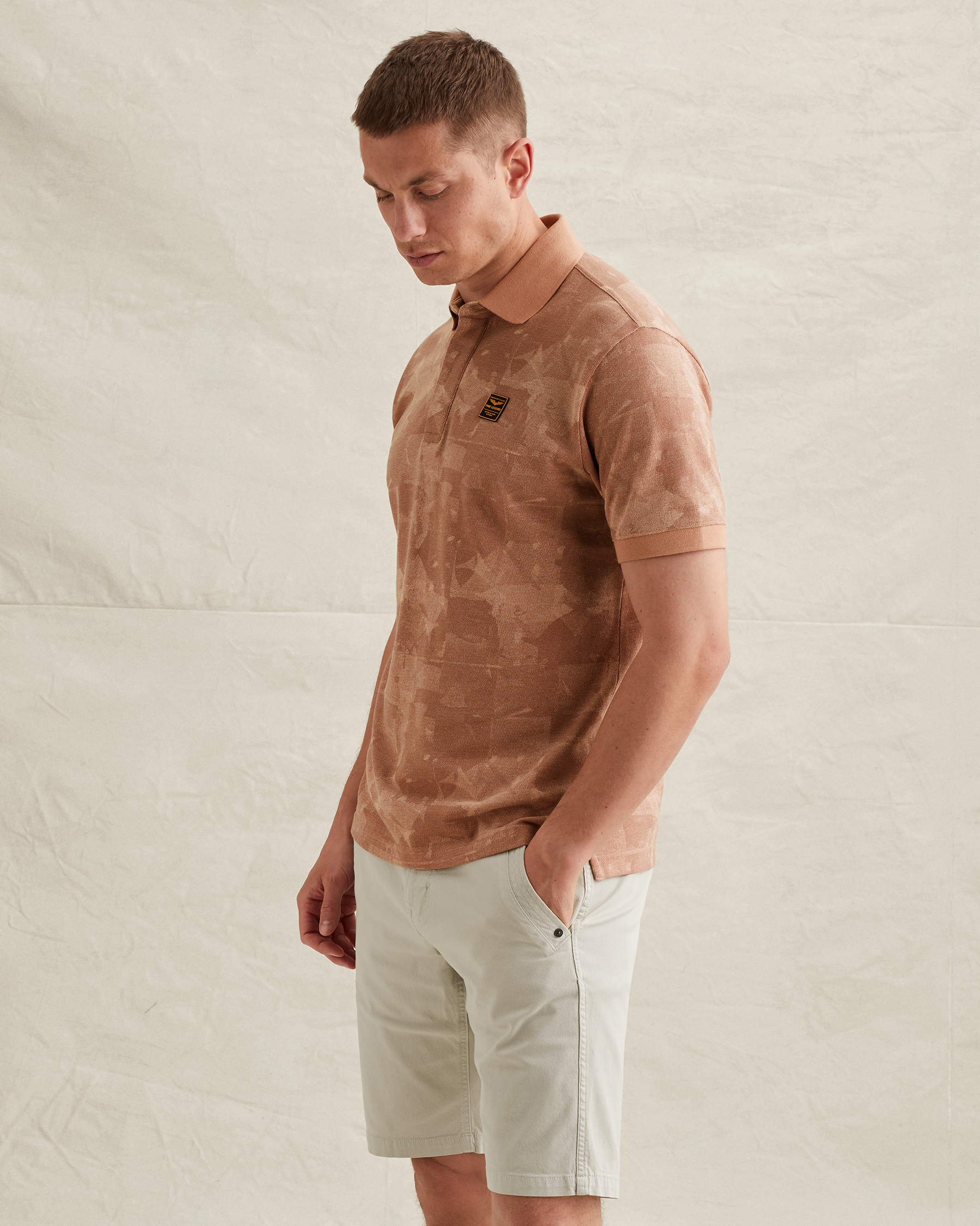 PME Legend Polo shirt in piqué with allover printx