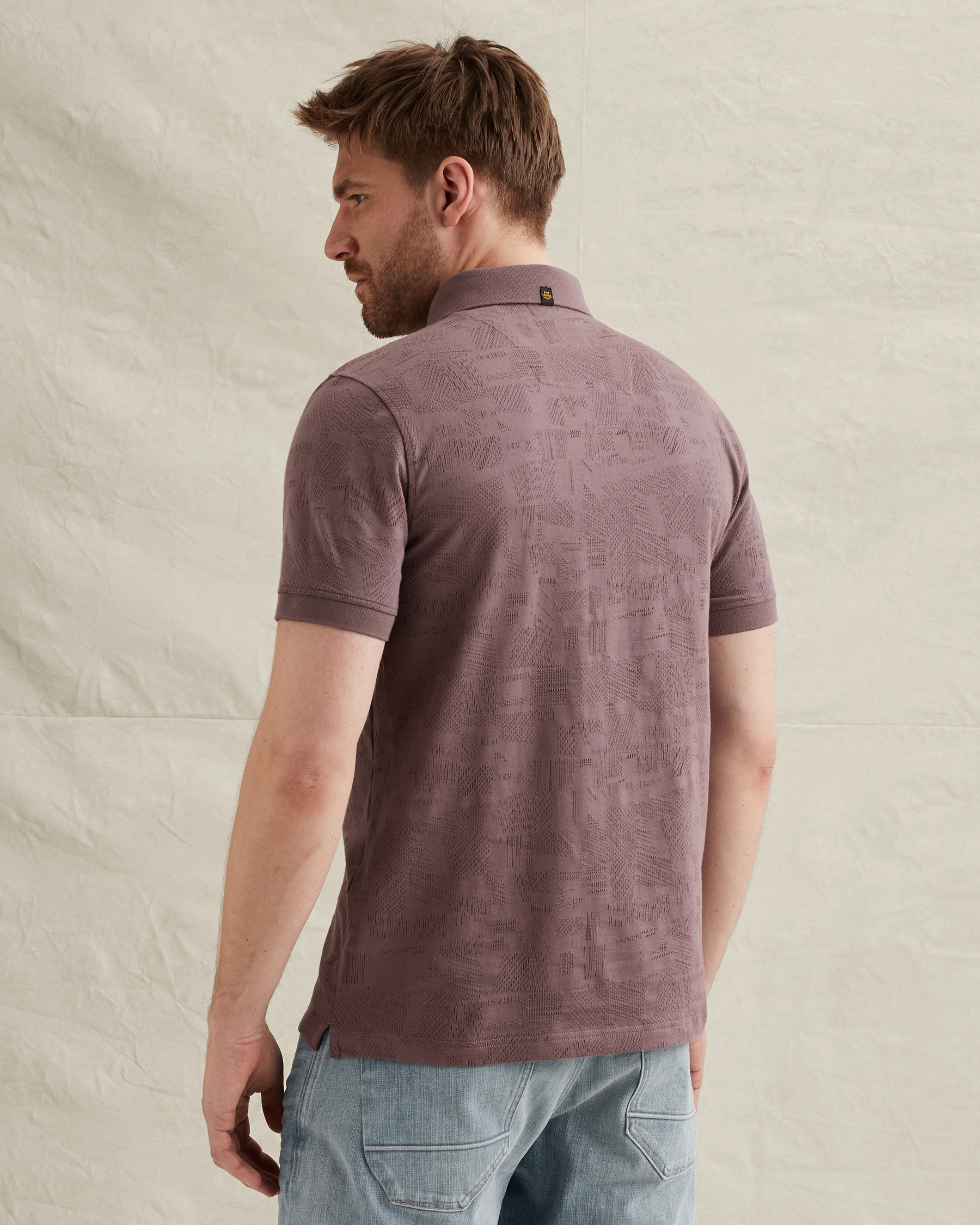 PME Legend Polo shirt with allover jacquard patternx