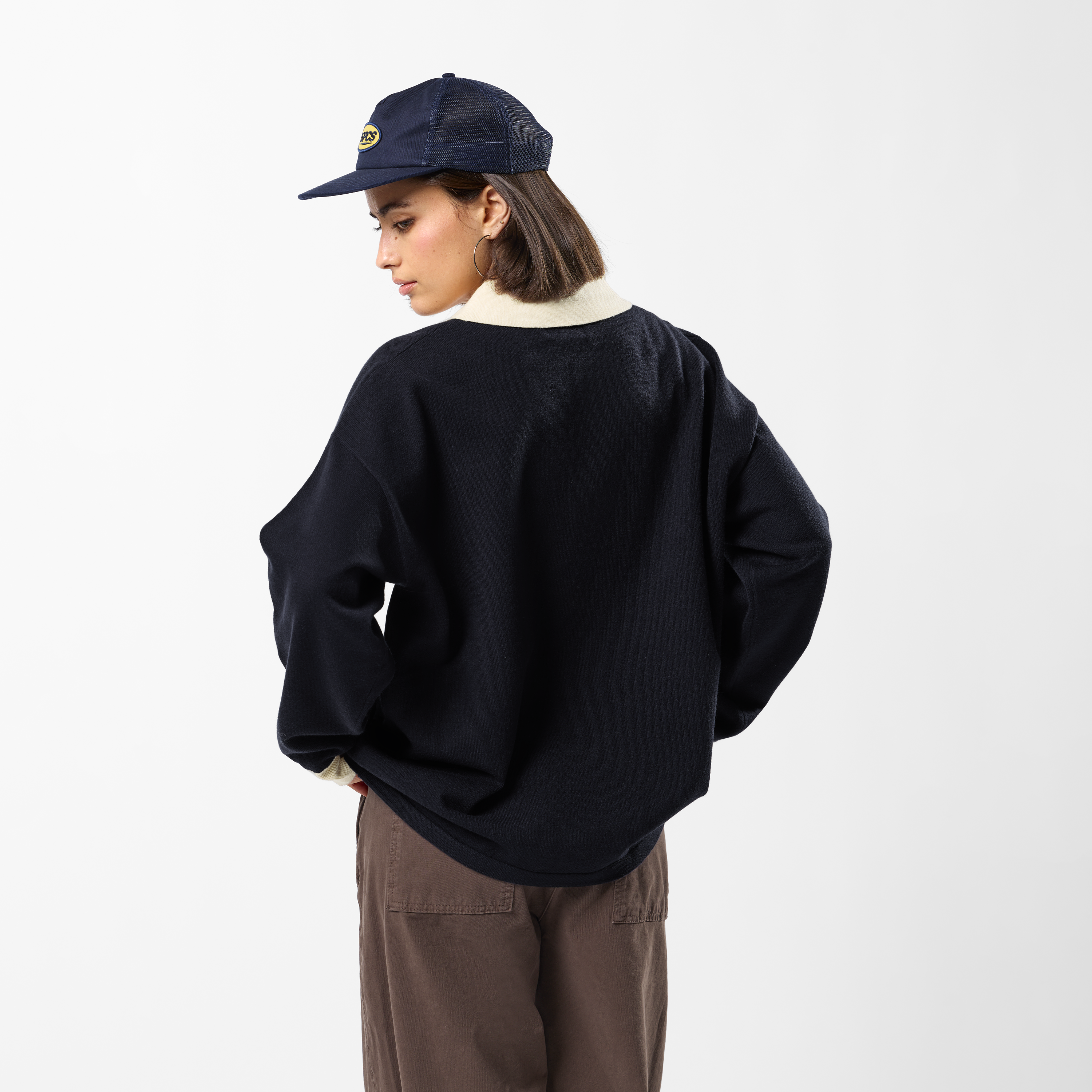 Suspicious Antwerp Winter3 / Icon Knitted Longsleeve Polo - Navy