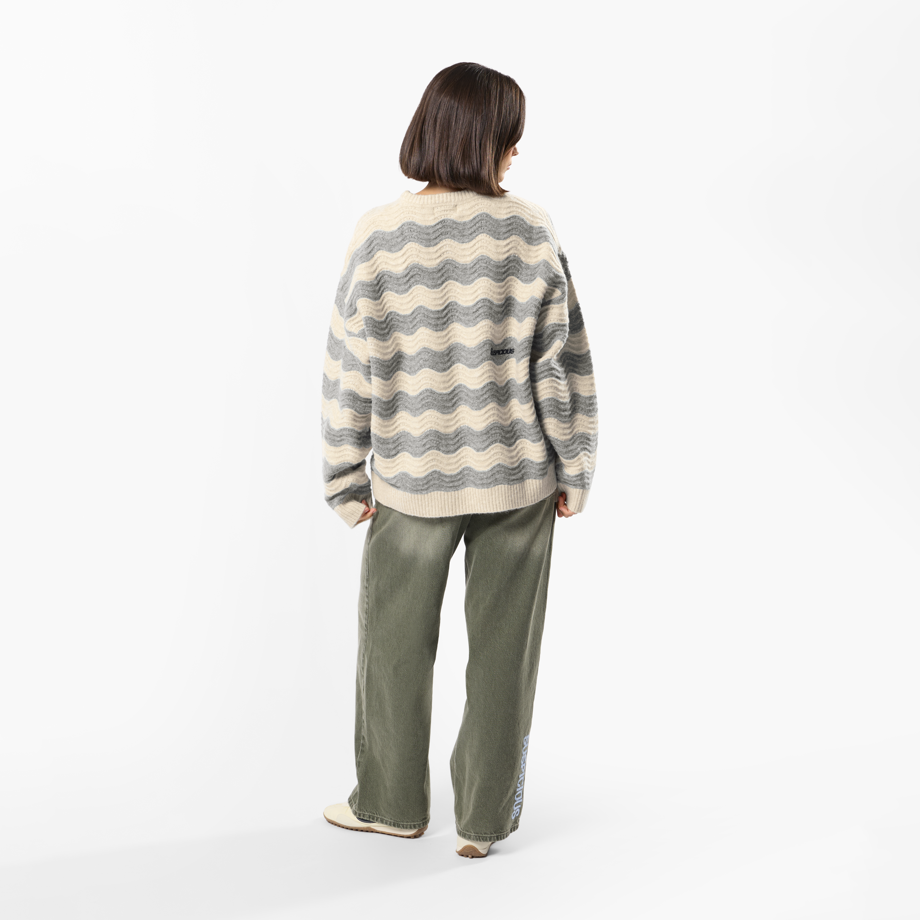 Suspicious Antwerp Winter3 / Essentials Knitted Wavy Sweat - Dune