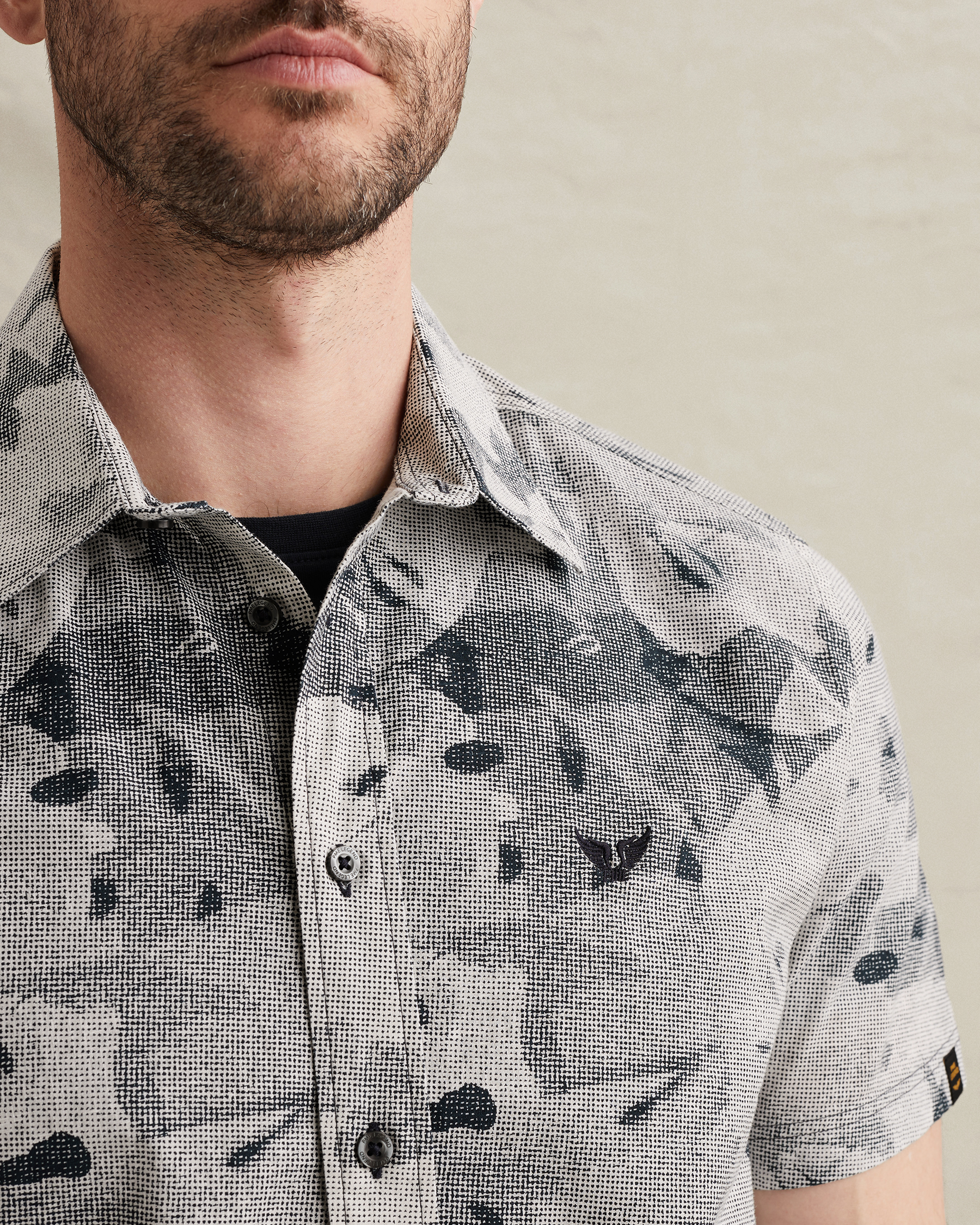 PME Legend Shirt with short sleeves and allover printx