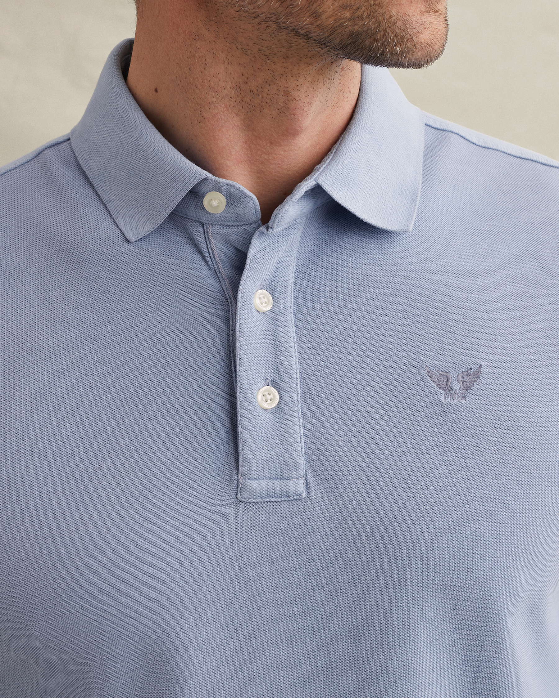 PME Legend Polo shirt with garment-dye wash in piquéx