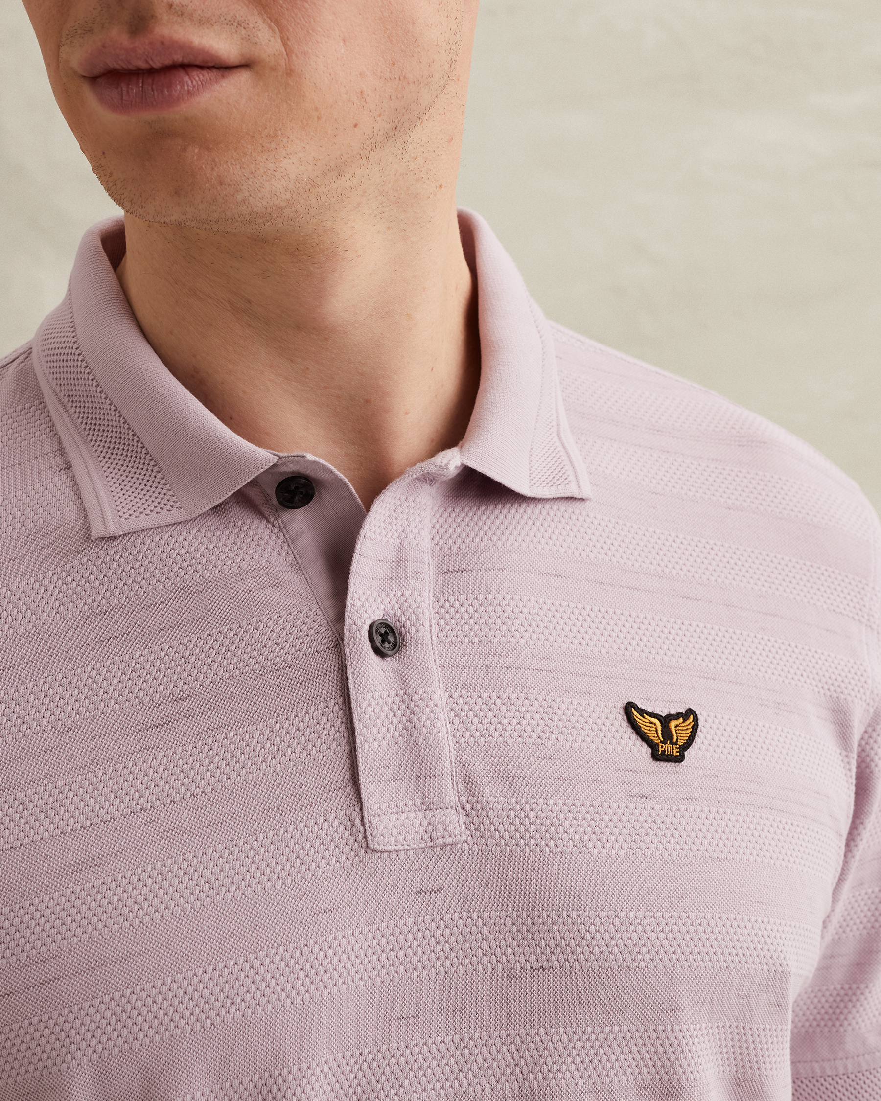 PME Legend Polo shirt with stripe pattern and flight pocketx