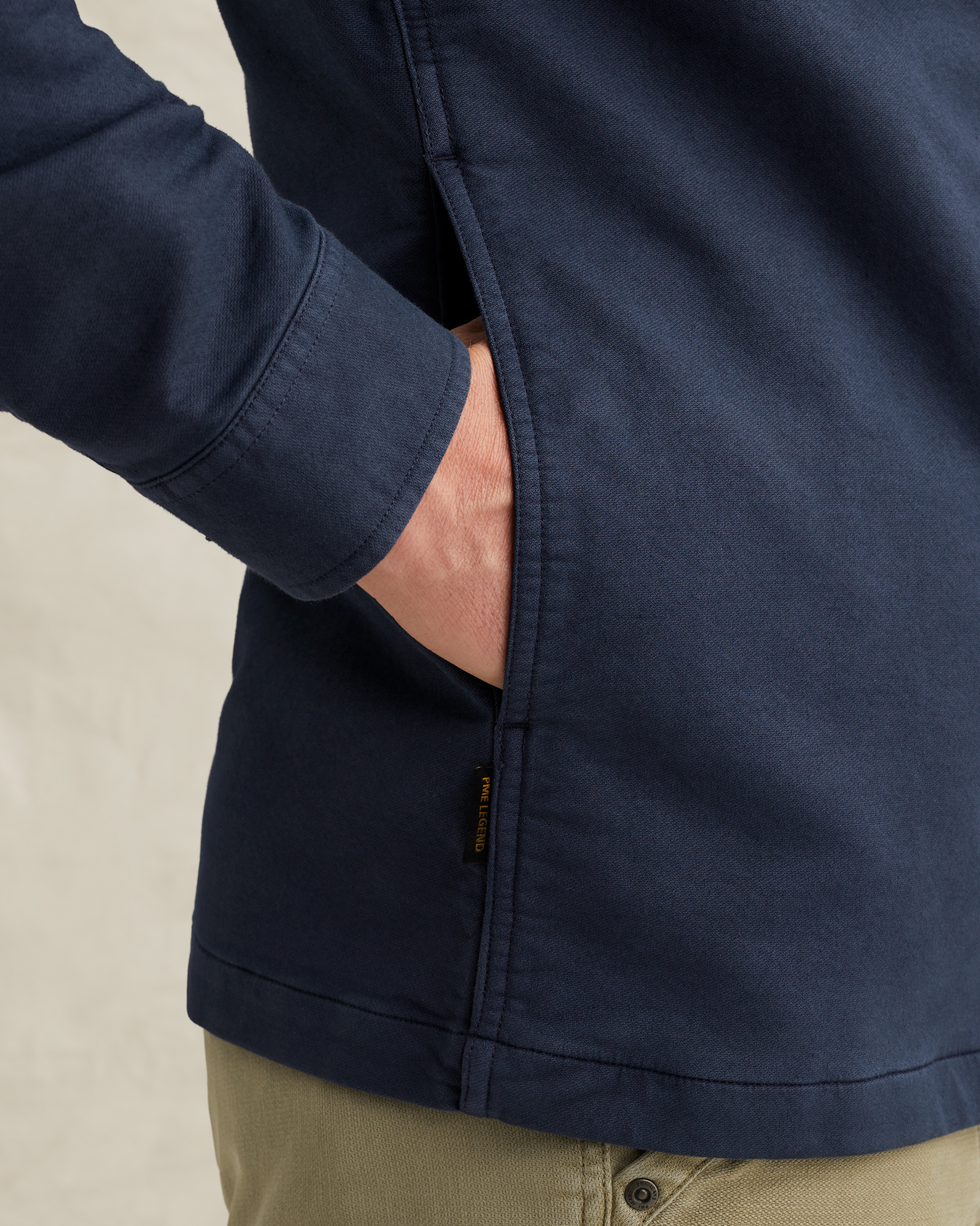PME Legend Shirt jacket with garment-dye wash and button closurex