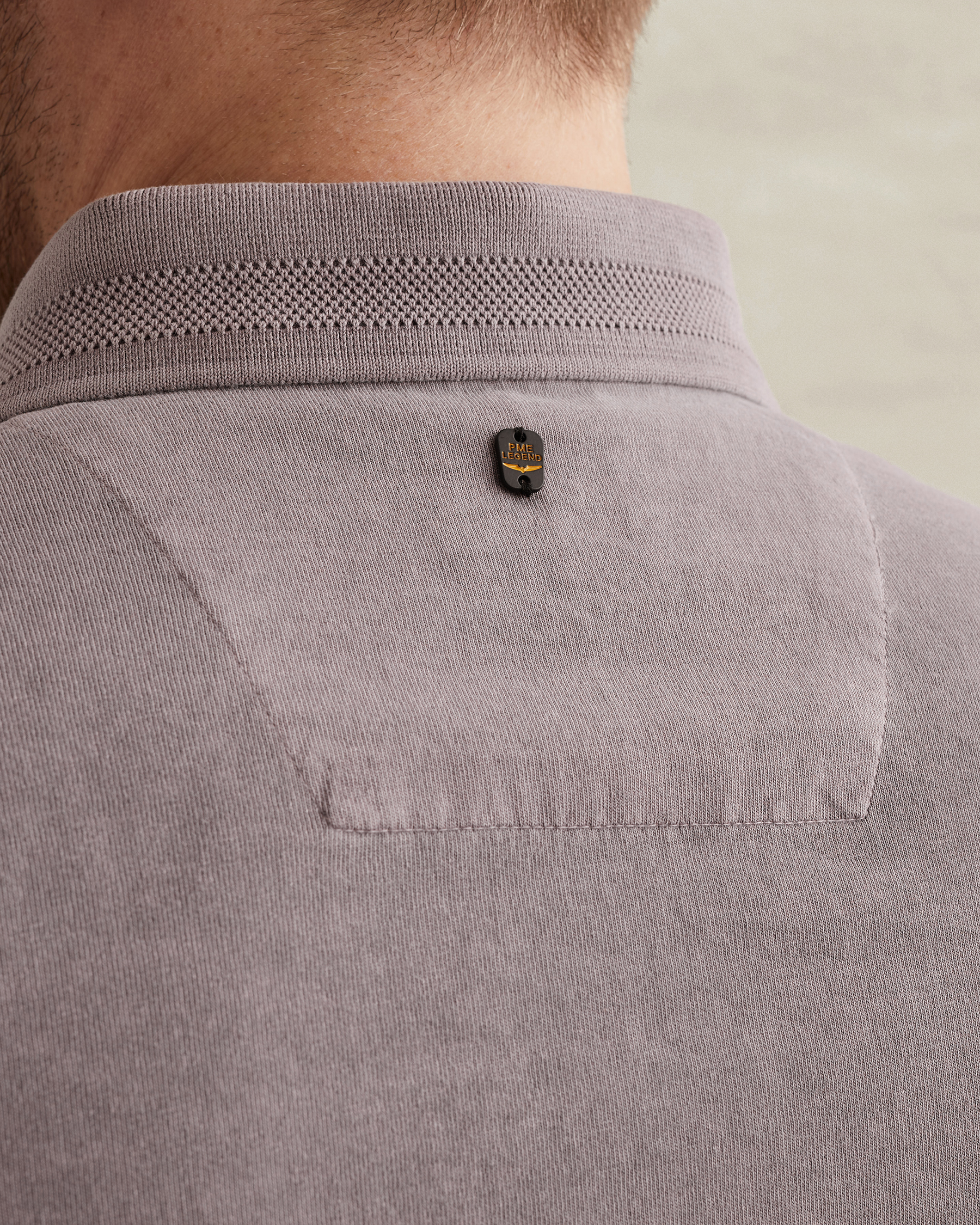PME Legend Polo shirt with garment-dye wash and printx