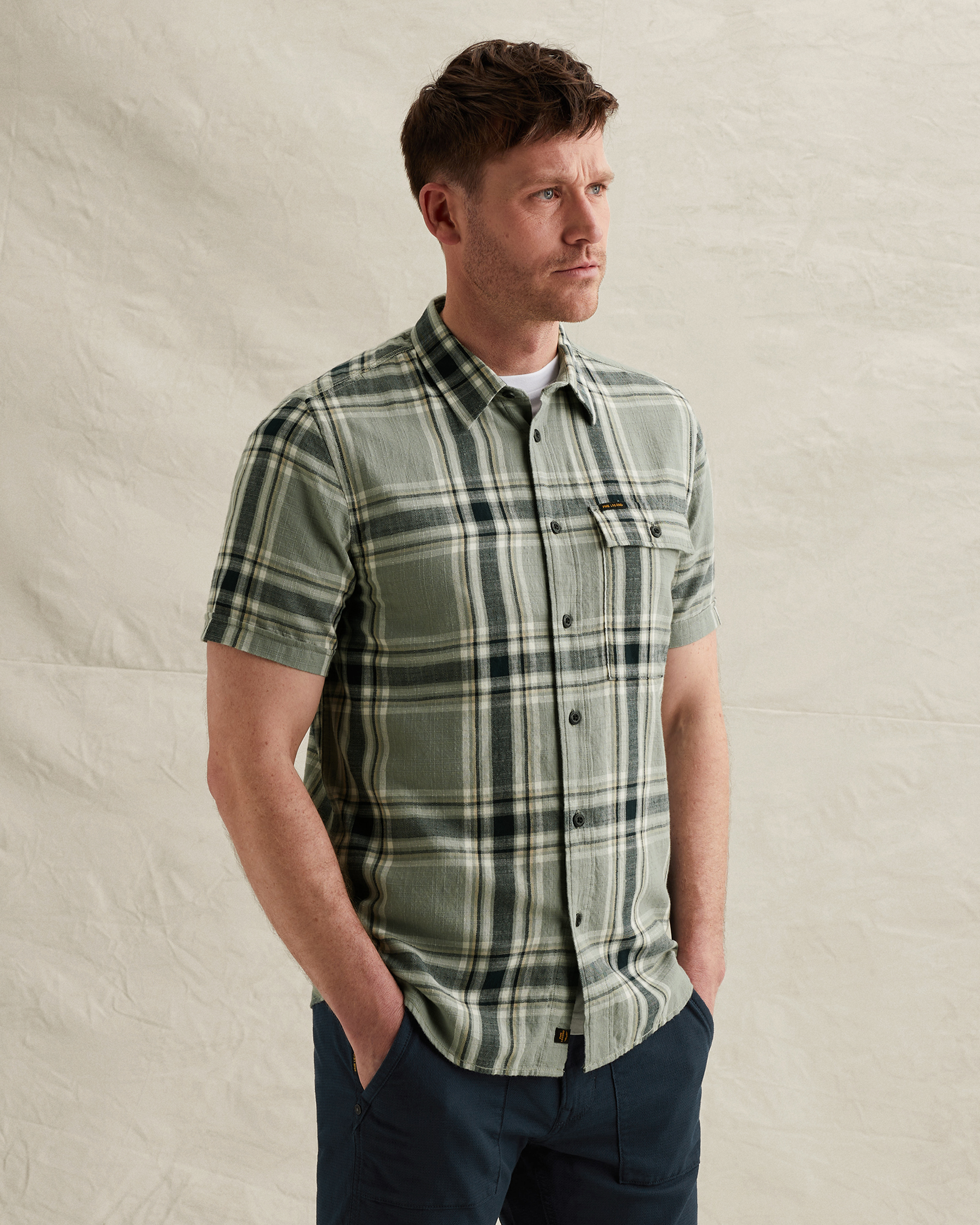 PME Legend Shirt with short sleeves and chest pocketx