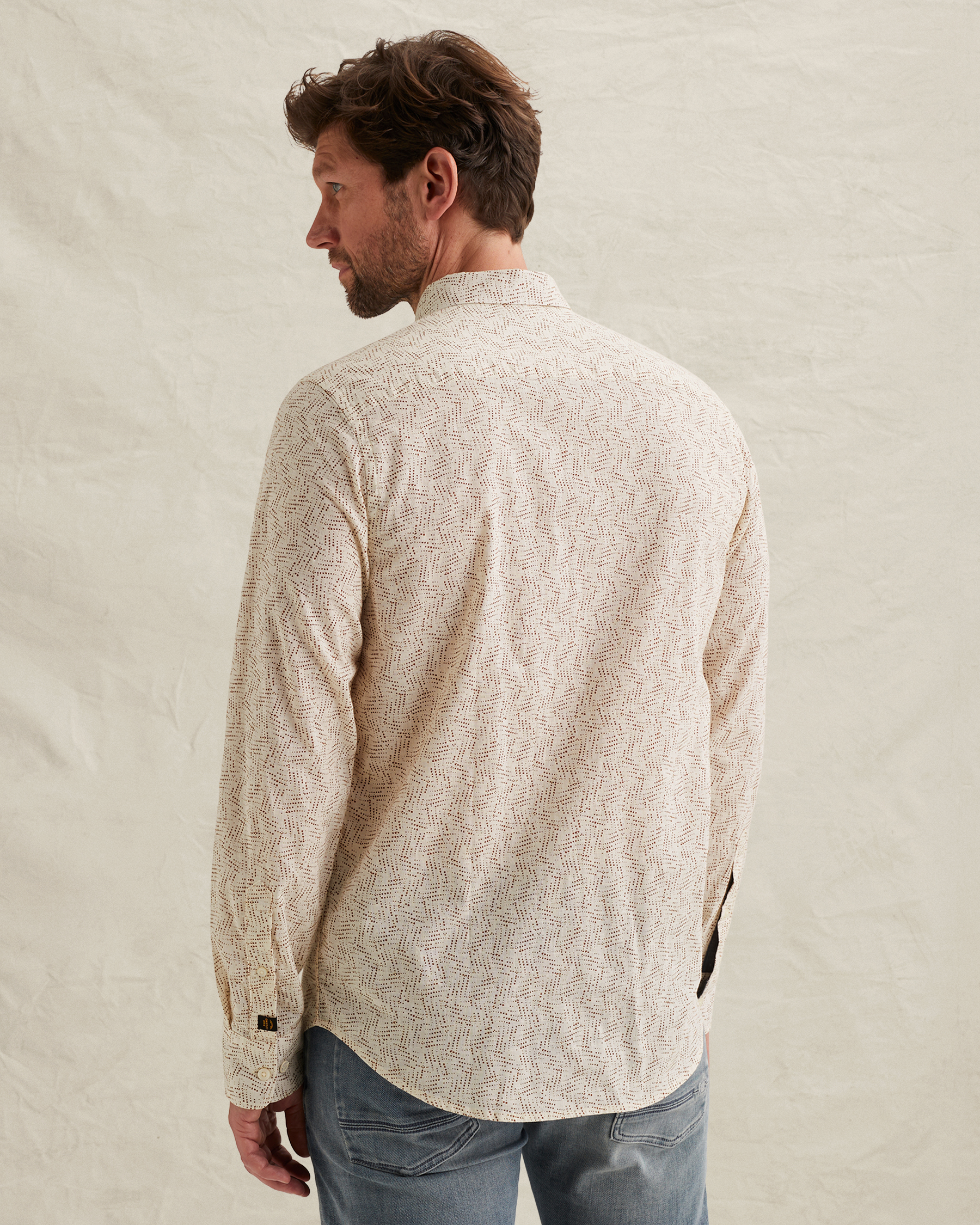 PME Legend Shirt with allover print and button-down collarx