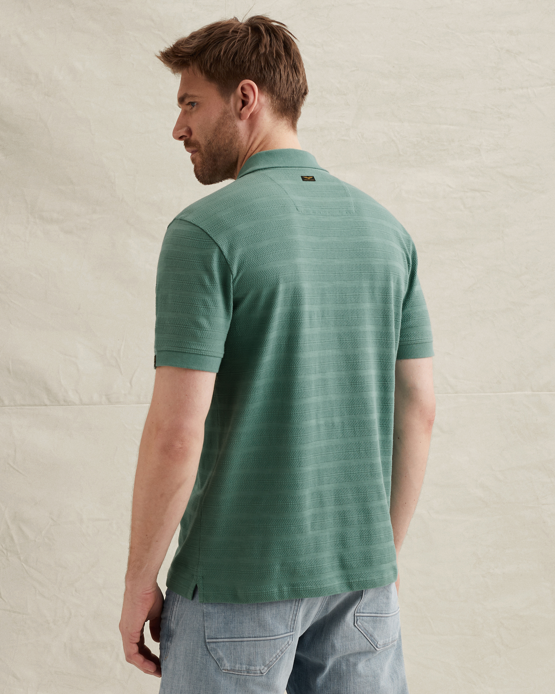 PME Legend Polo shirt in jersey with stripe patternx