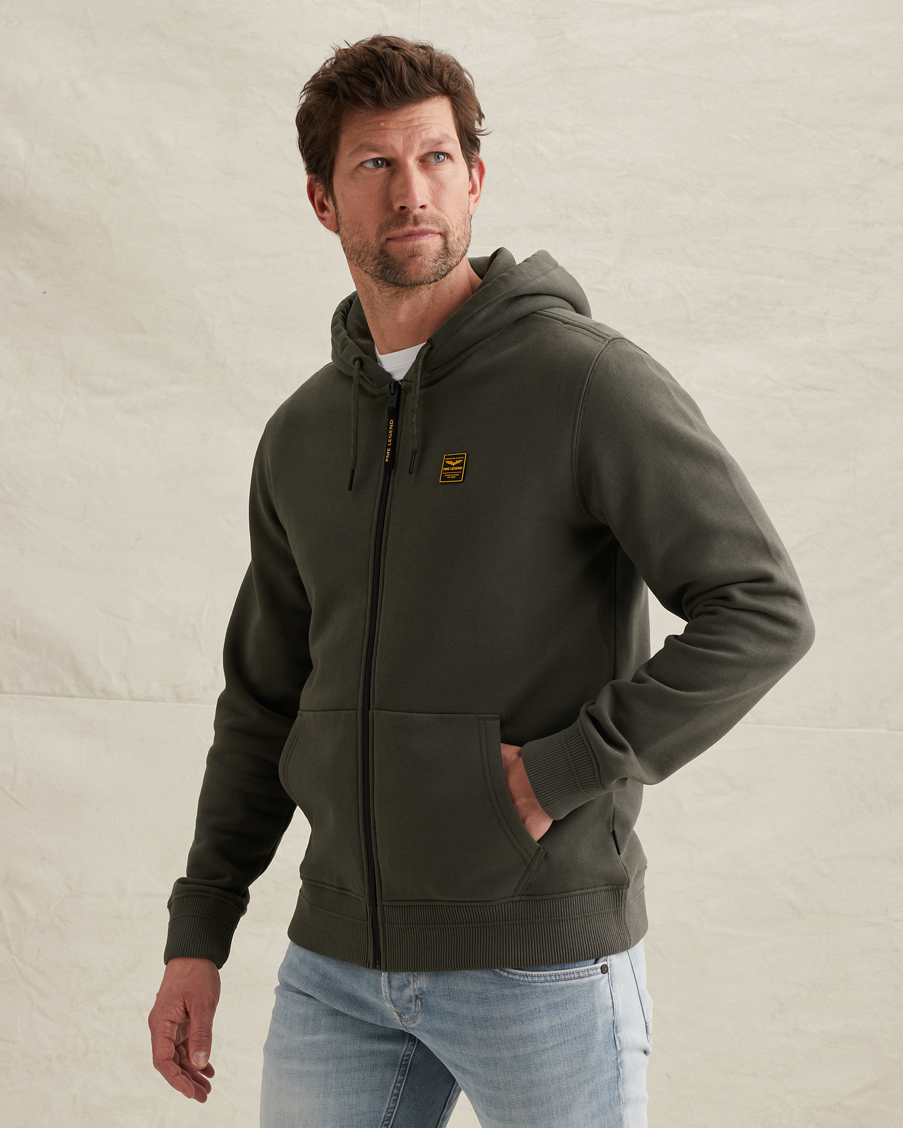 PME Legend Sweat jacket with hood and zipper closurex