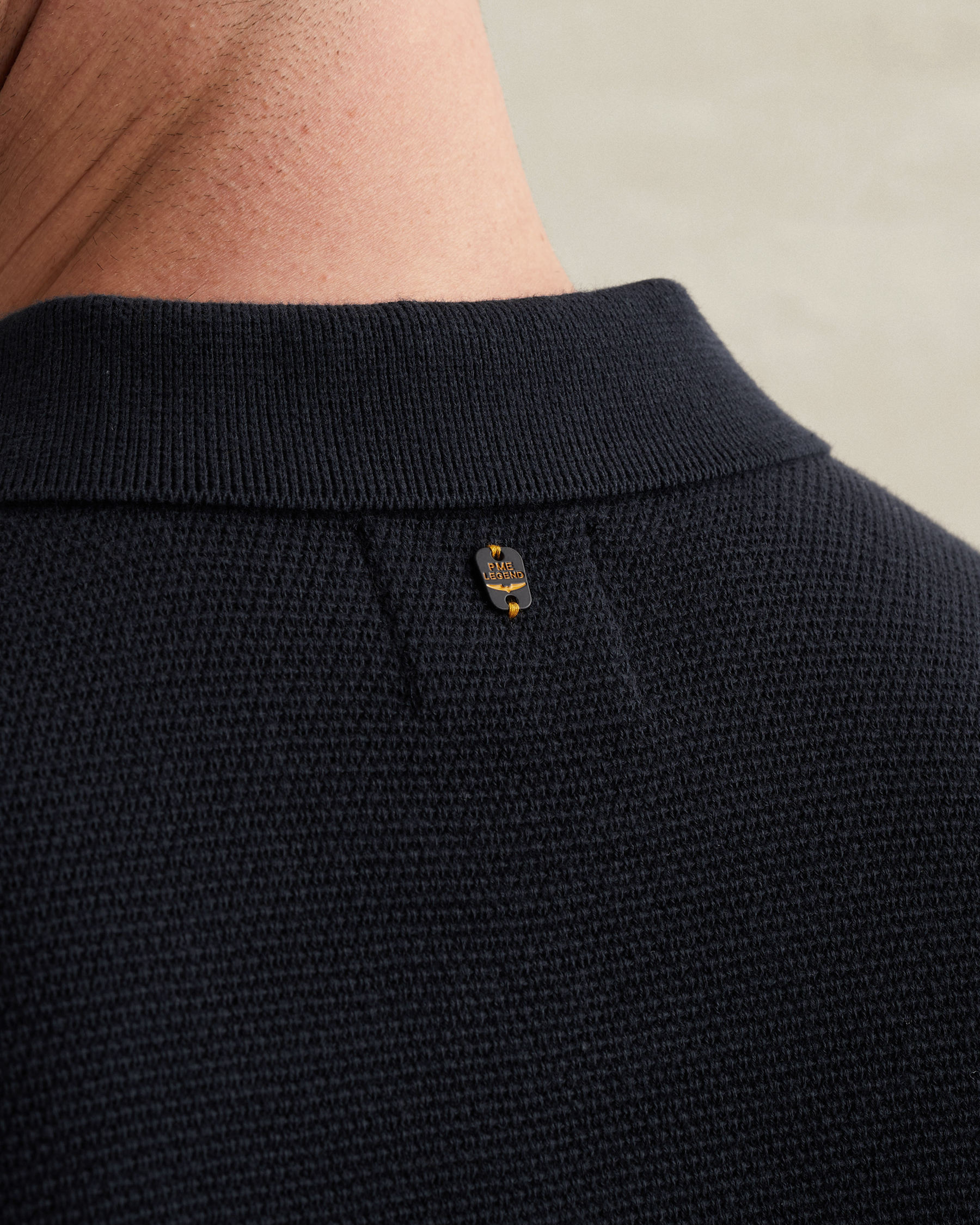 PME Legend Polo shirt with waffle texturex