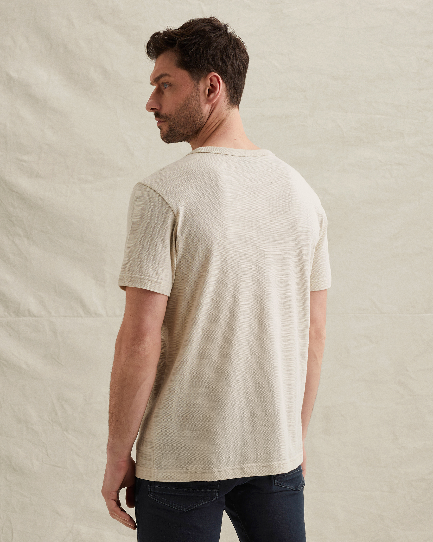 PME Legend T-shirt with jacquard stripe patternx