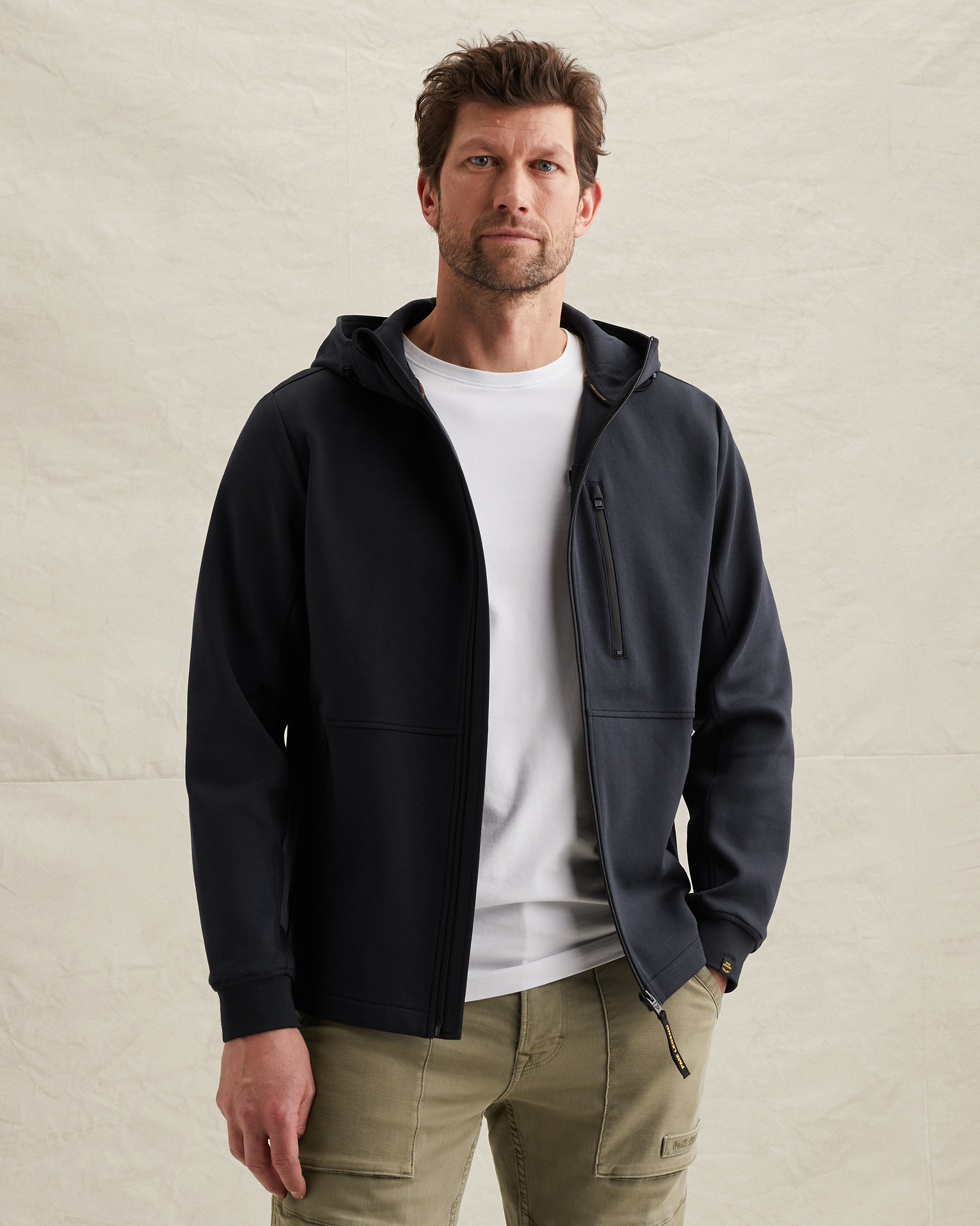 PME Legend Sweat jacket with hood and chest pocketx