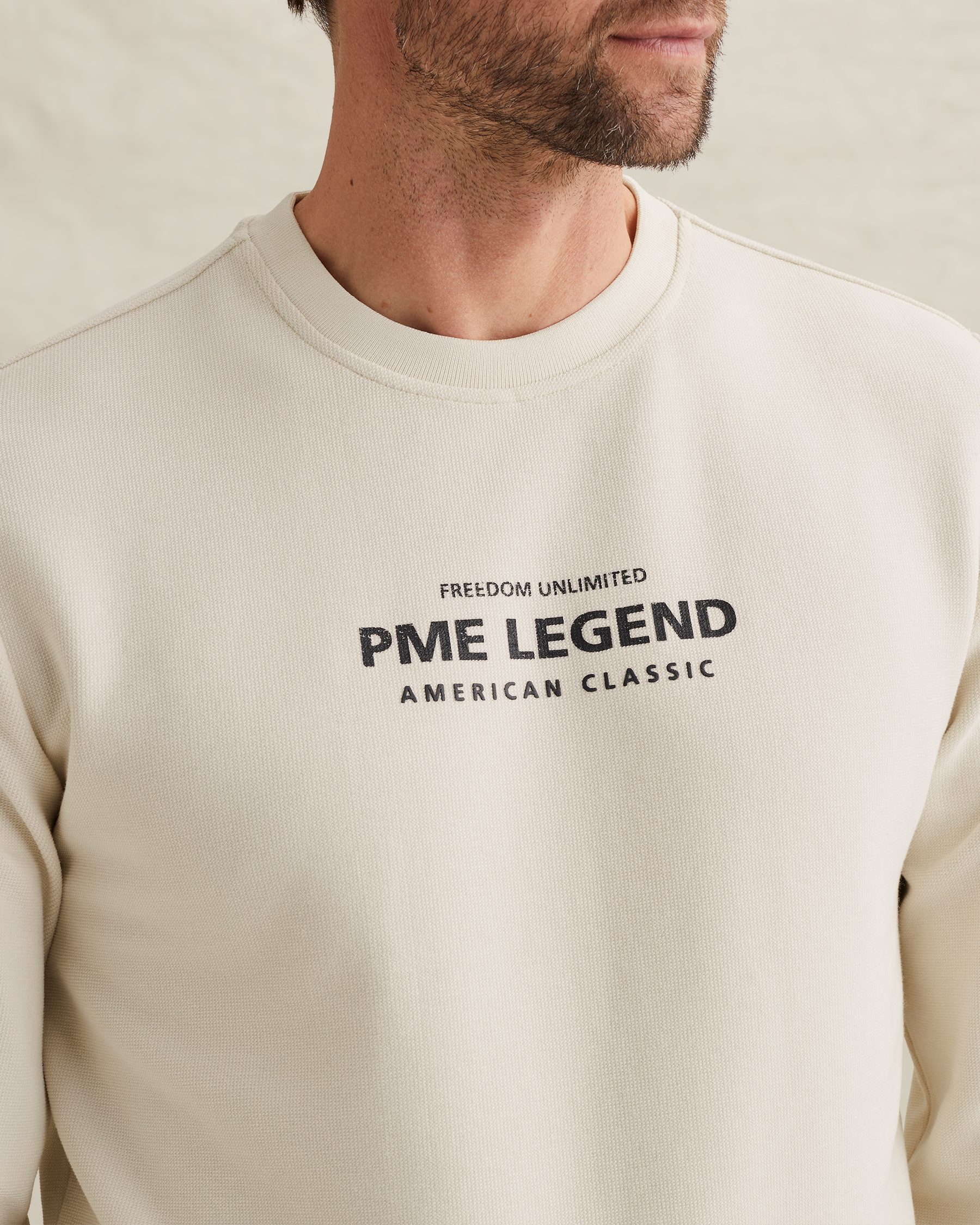 PME Legend Sweatshirt with artwork and ribbed collarx