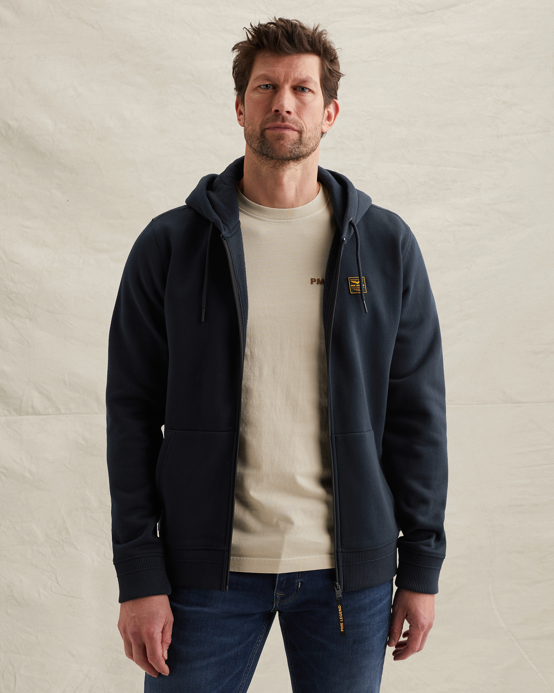 PME Legend Sweat jacket with hood and zipper closurex
