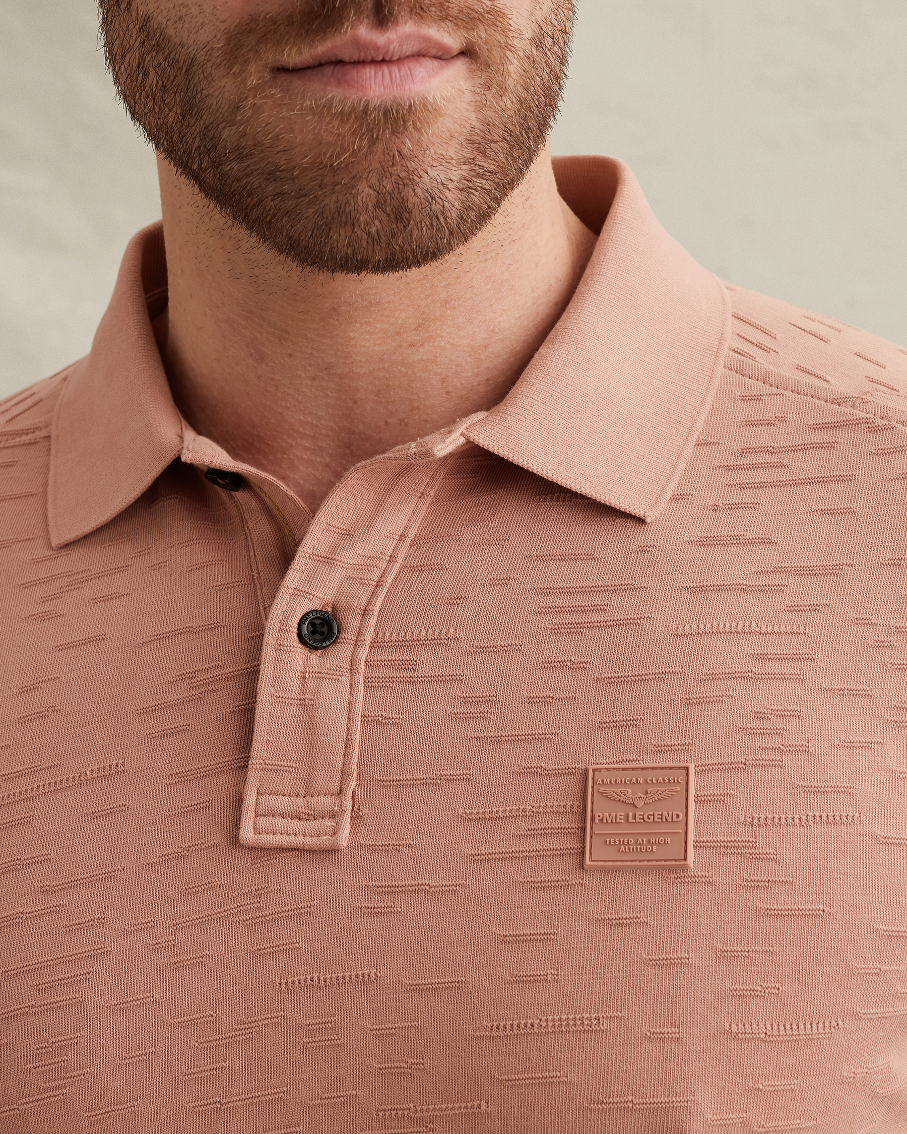PME Legend Polo shirt in jersey with jacquard patternx