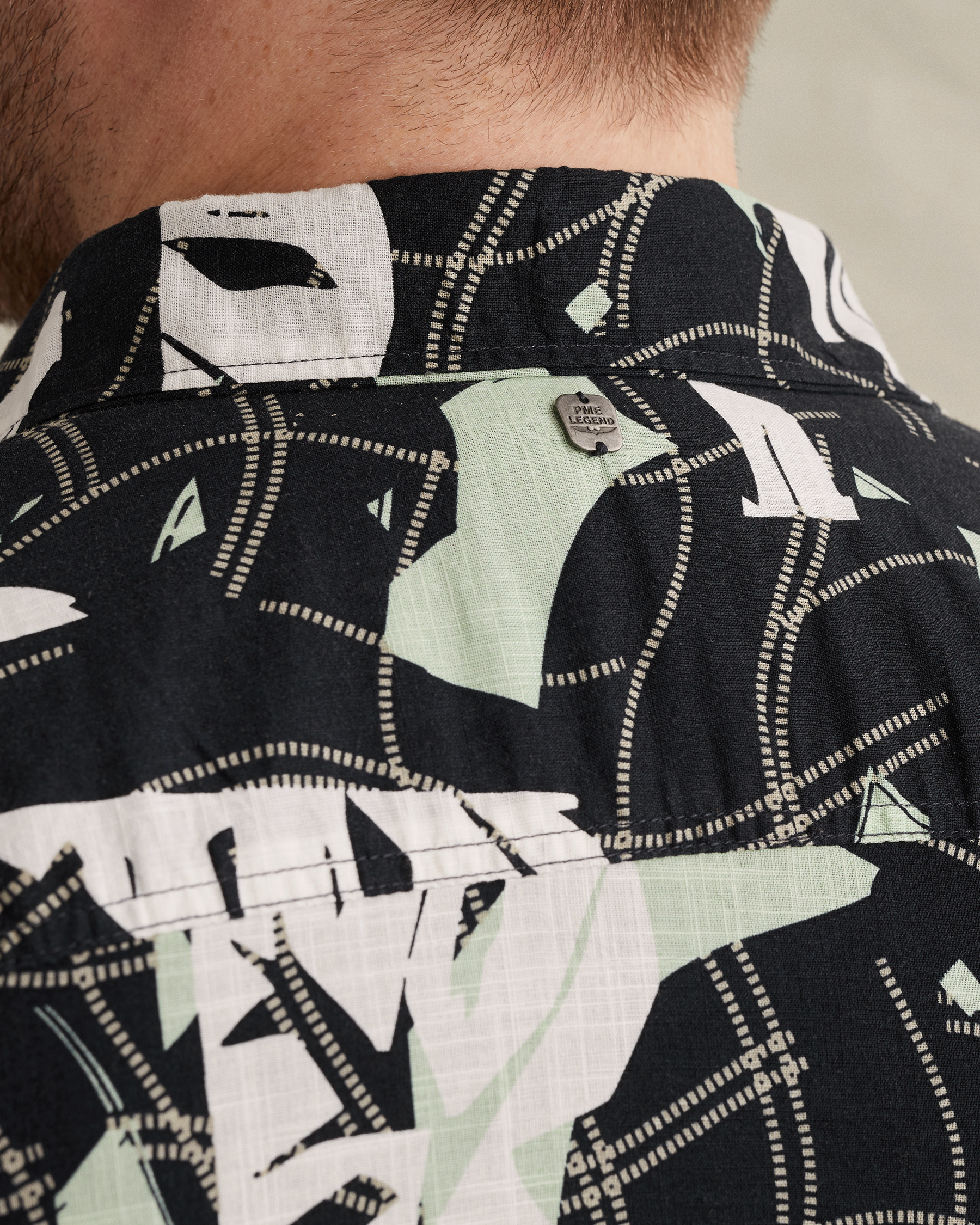 PME Legend Shirt with short sleeves in slub cottonx